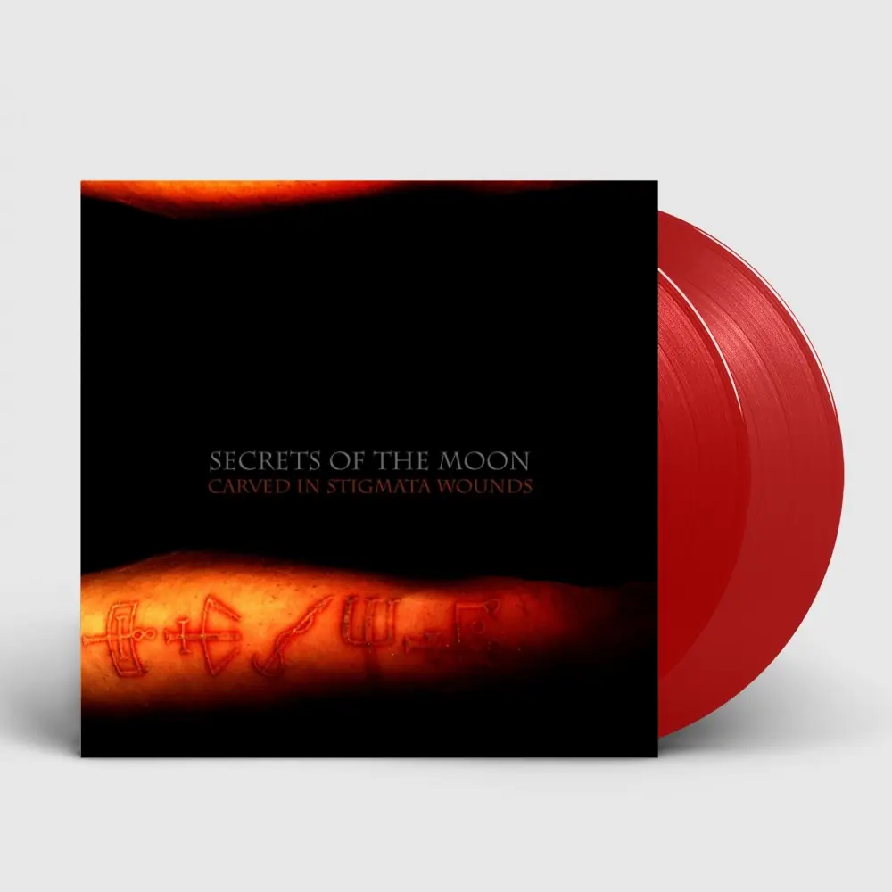 SECRETS OF THE MOON - Carved In Stigmata Wounds · RED DLP (Black Metal Vinyl)