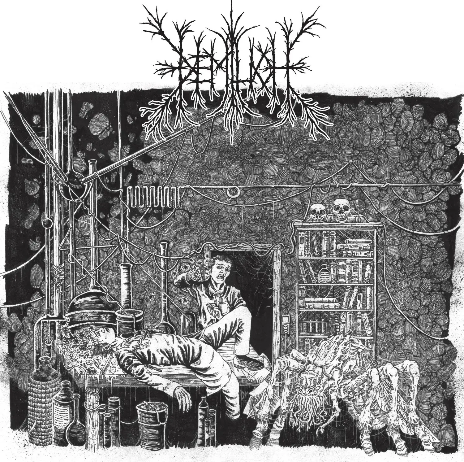 DEMILICH - Em9t2ness Of Van2s1ing / V34ish6ng 0f Emptiness · CLEAR/BLACK SMOKE 2LP (Death Metal Vinyl) · Bild 1