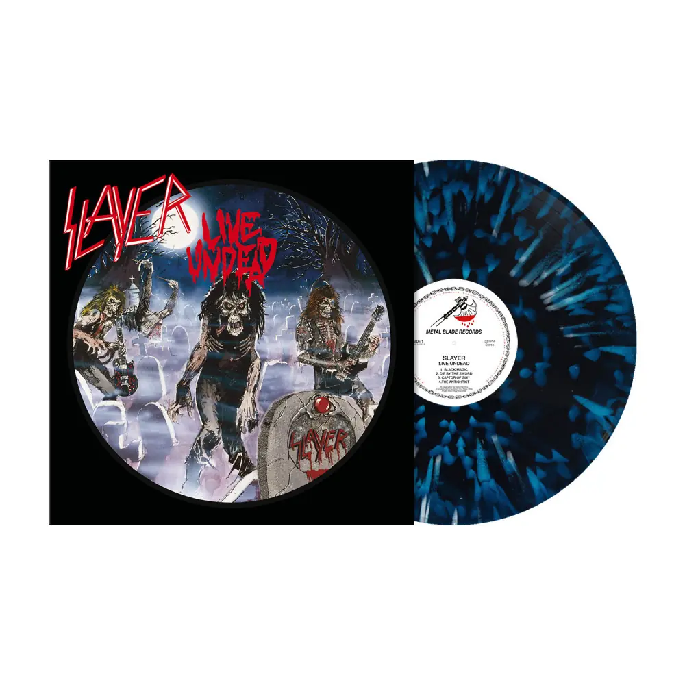 SLAYER · Live Undead | BLUE/WHITE/BLACK LP SLAYER · Live Undead | BLUE/WHITE/BLACK LP (Thrash Metal Vinyl)