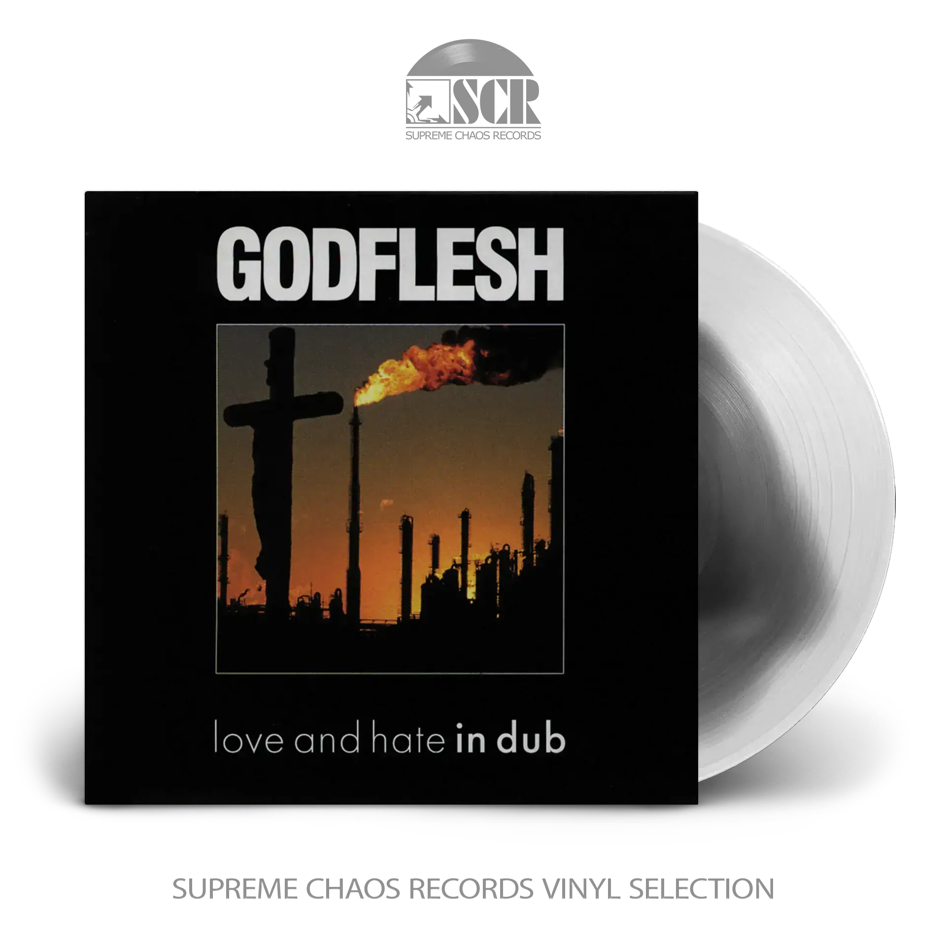 GODFLESH - Love And Hate In Dub · BLACK/CREAM WHITE SWIRL LP GODFLESH - Love And Hate In Dub · BLACK/CREAM WHITE SWIRL LP (Industrial Vinyl)