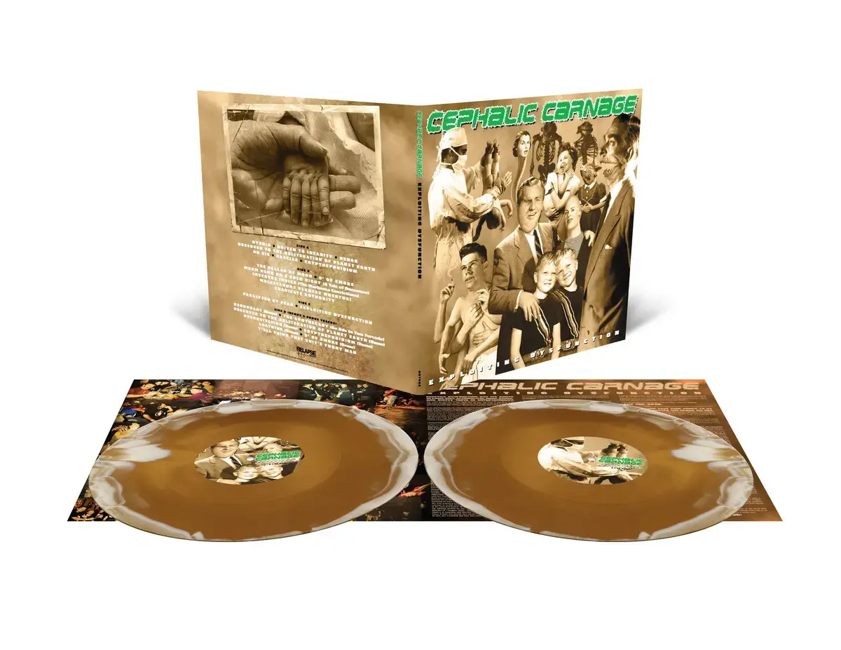 CEPHALIC CARNAGE - Exploiting Dysfunction (25th Anniversary) · GOLD/WHITE 2LP (Death Metal Vinyl) · Bild 2