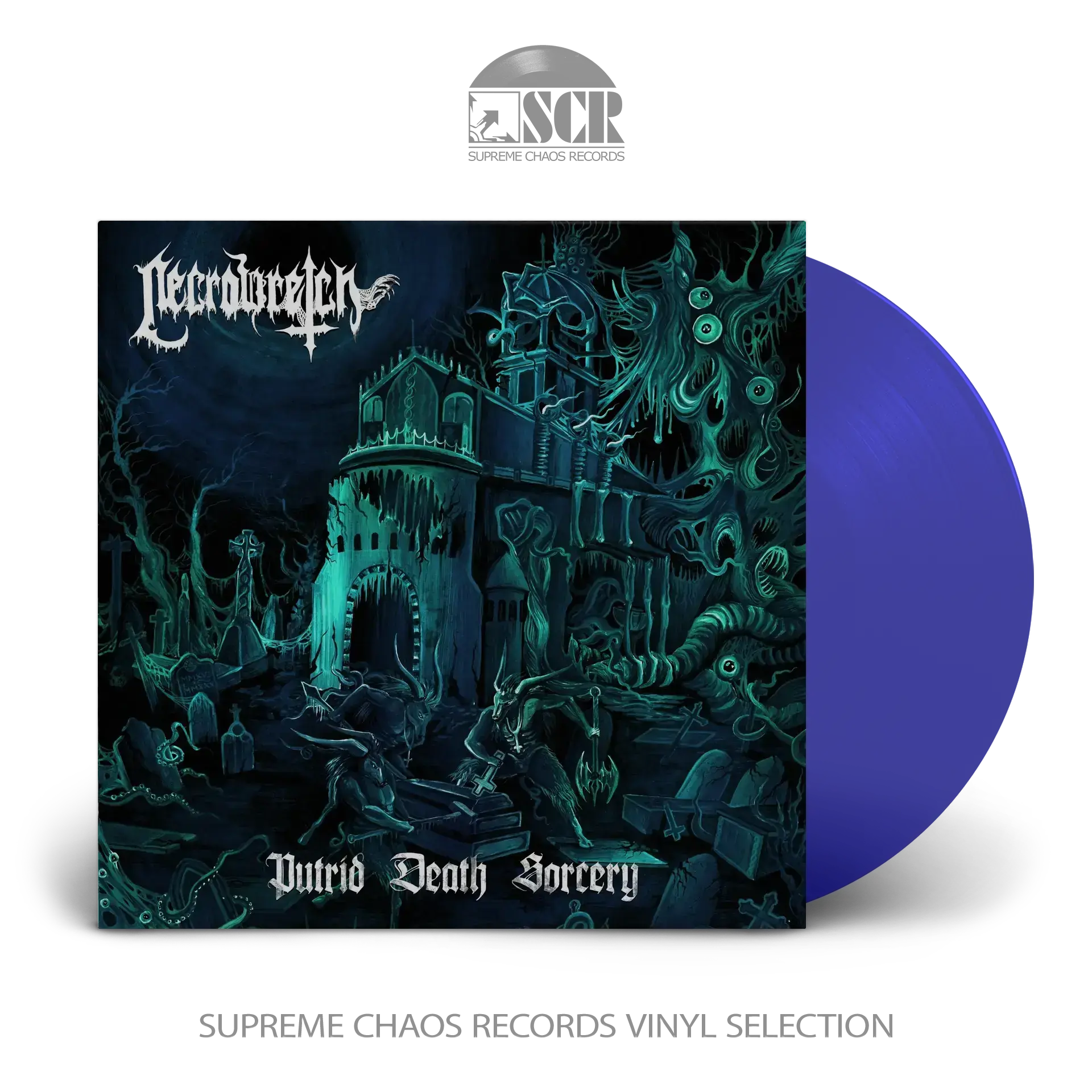 NECROWRETCH · Putrid Death Sorcery | SEA BLUE LP NECROWRETCH · Putrid Death Sorcery | SEA BLUE LP (Death Metal Vinyl)