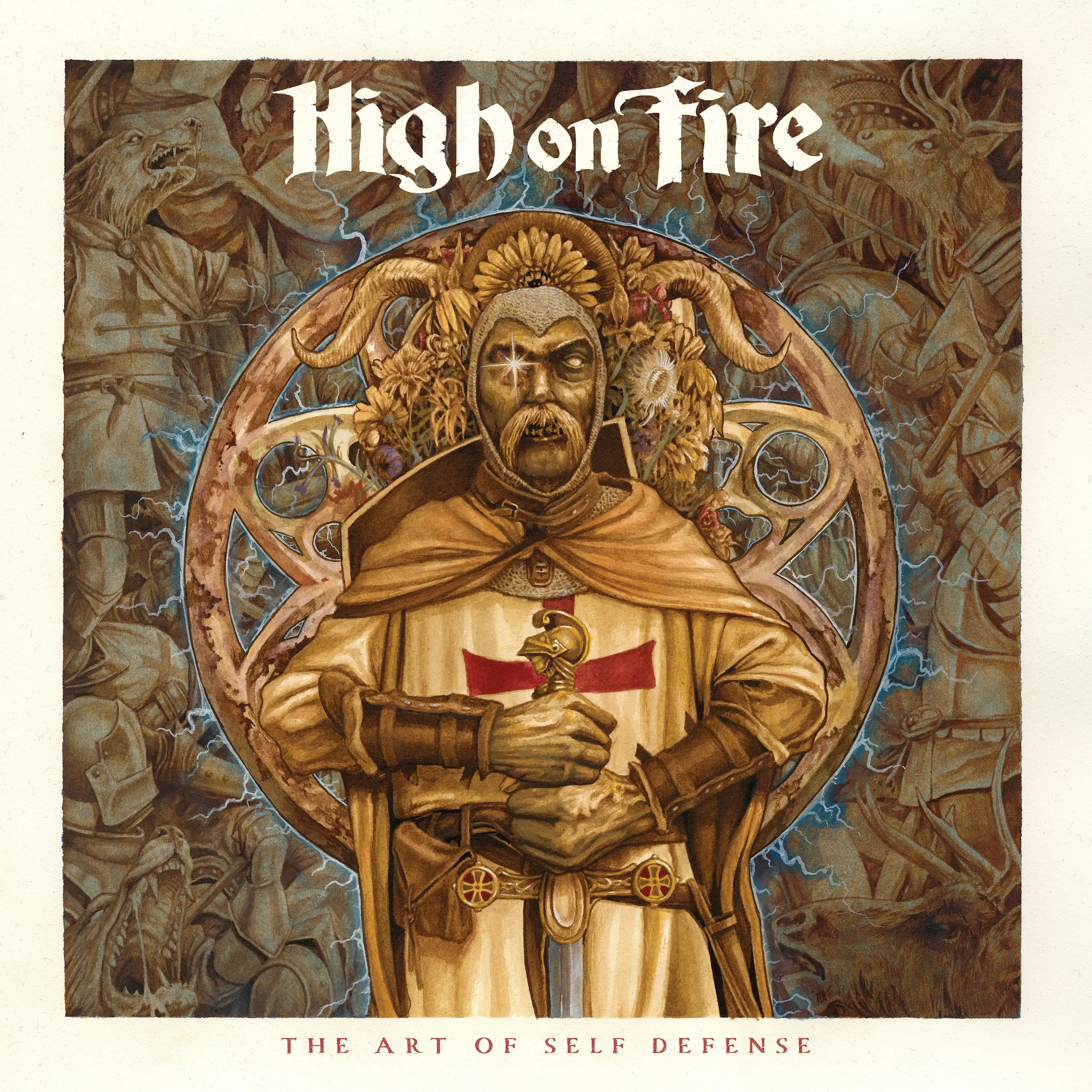 HIGH ON FIRE - The Art Of Self Defense · LEMON/COBALT SPLATTER DLP (Stoner Metal Vinyl)