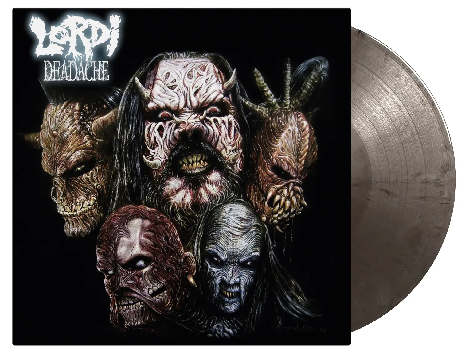 LORDI · Deadache | SILVER/BLACK MARBLED LP LORDI · Deadache | SILVER/BLACK MARBLED LP (Heavy Metal Vinyl)