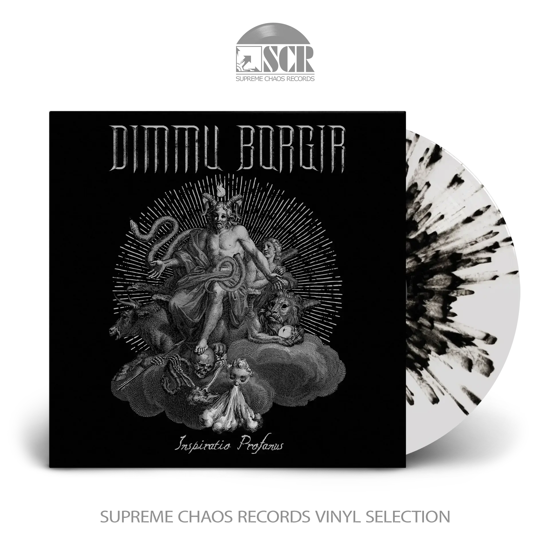 DIMMU BORGIR · Inspiratio Profanus | BLACK/WHITE SPLATTER LP (Black Metal Vinyl)