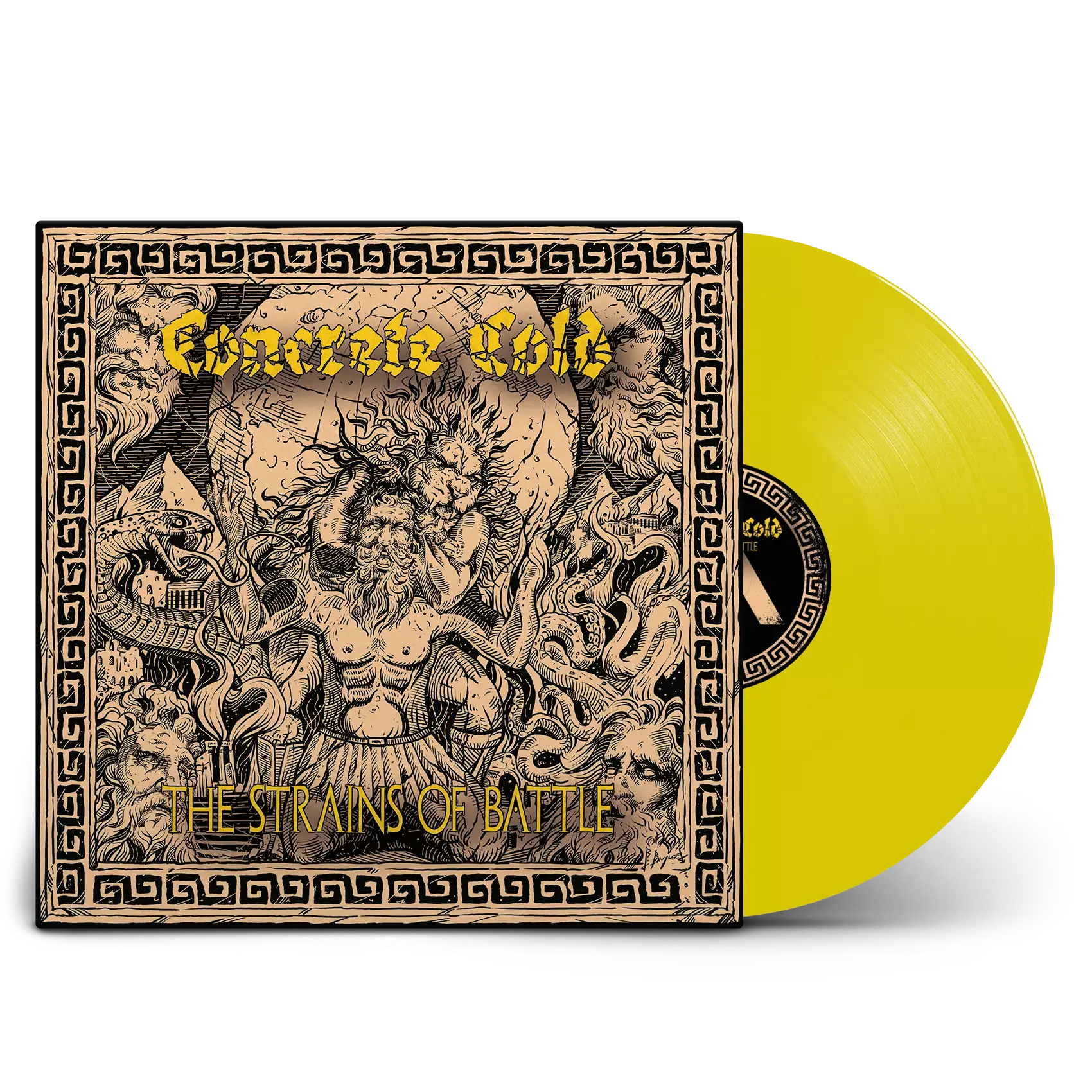 CONCRETE COLD · The Strains Of Battle | YELLOW LP (Death Metal/Sludge Metal Vinyl)
