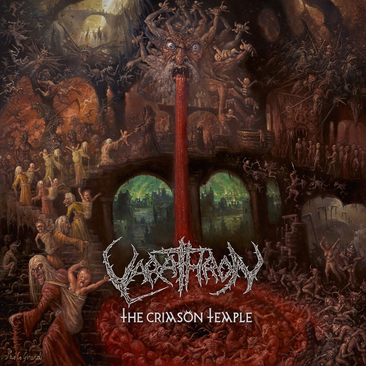 VARATHRON · The Crimson Temple | BLACK LP (Black Metal Vinyl) · Bild 1