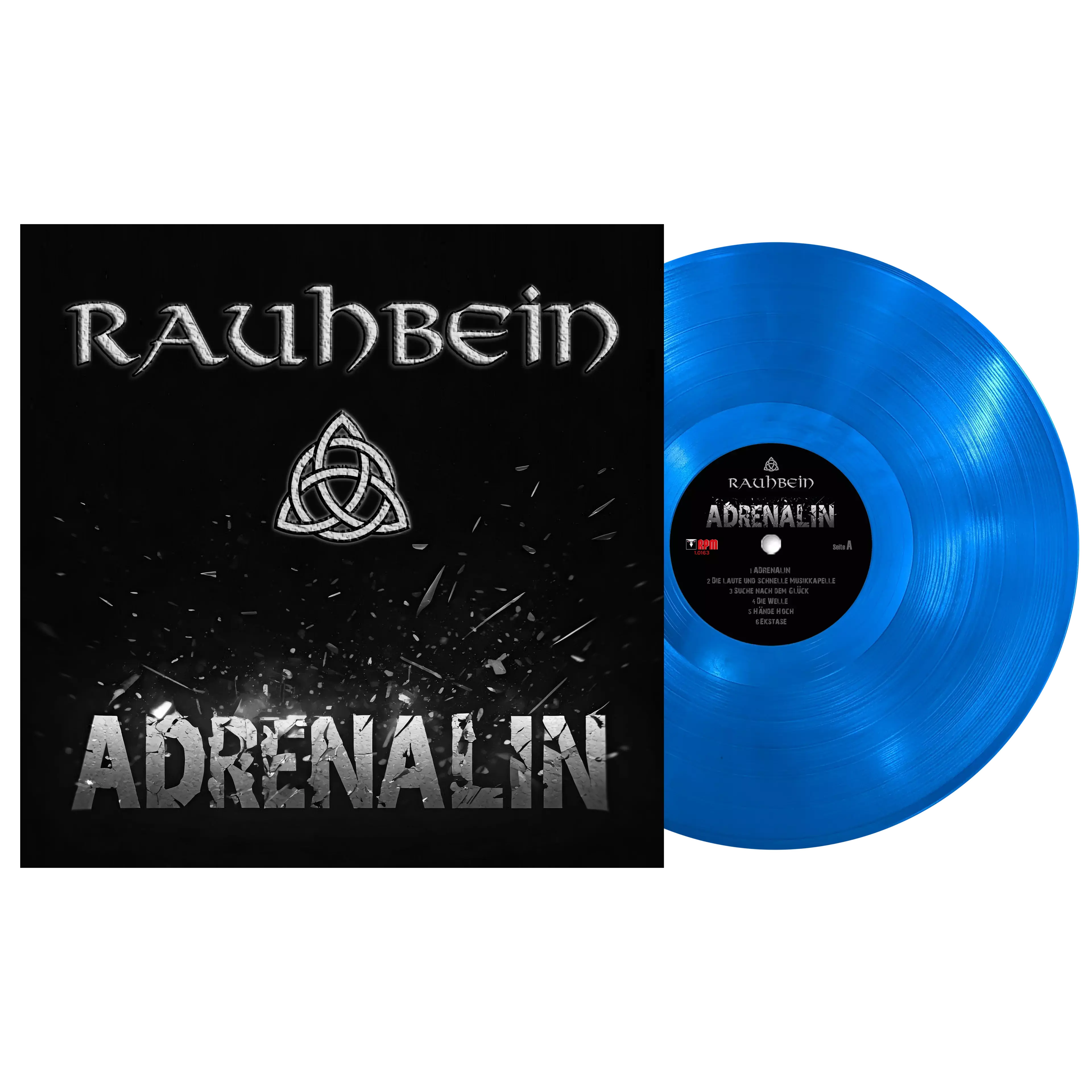 RAUHBEIN · Adrenalin | TRANSPARENT BLUE LP (Folk Rock Vinyl)