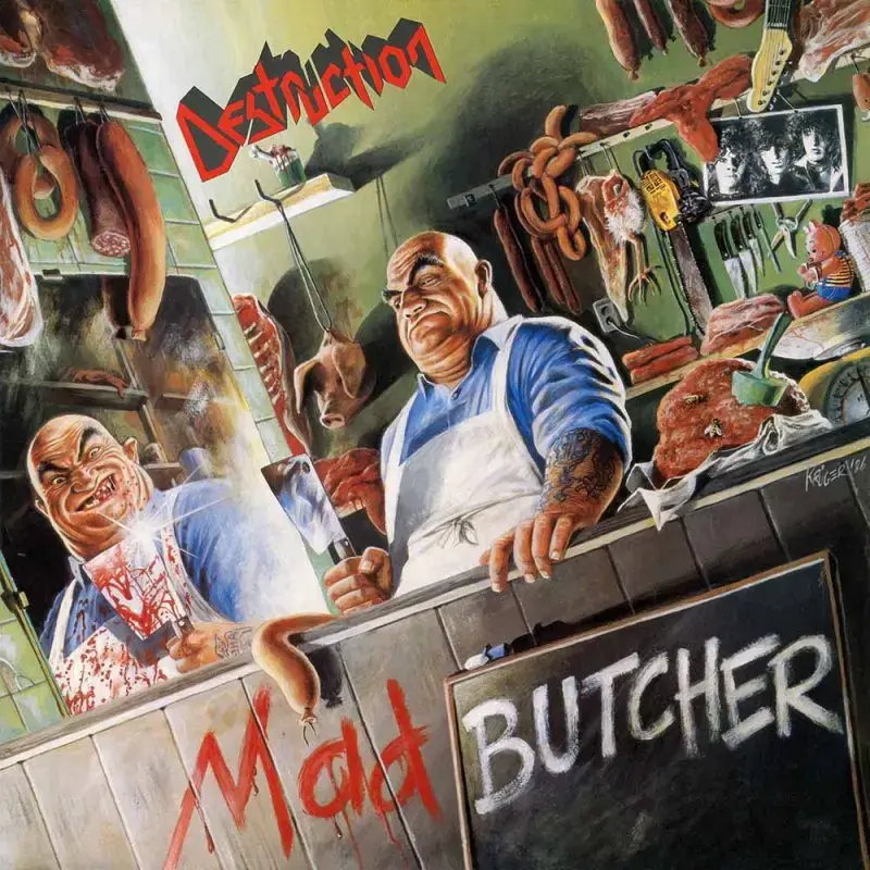 DESTRUCTION - Mad Butcher · CLEAR/YELLOW/RED FIRE SPLATTER LP · Bild 1 DESTRUCTION - Mad Butcher · CLEAR/YELLOW/RED FIRE SPLATTER LP (Thrash Metal Vinyl) · Bild 1