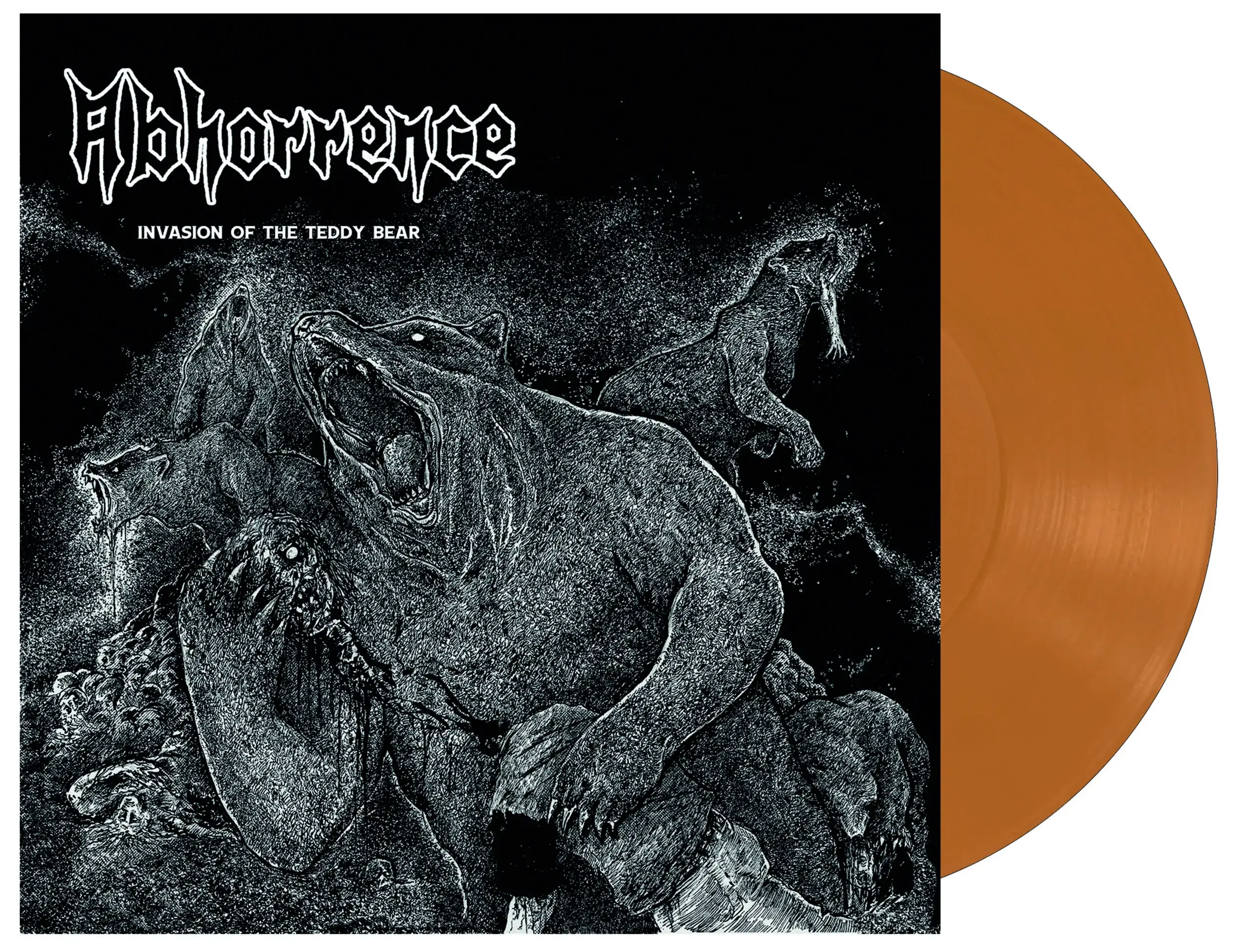 ABHORRENCE - Invasion Of The Teddy Bear · TRANSPARENT ORANGE LP ABHORRENCE - Invasion Of The Teddy Bear · TRANSPARENT ORANGE LP (Death Metal Vinyl)