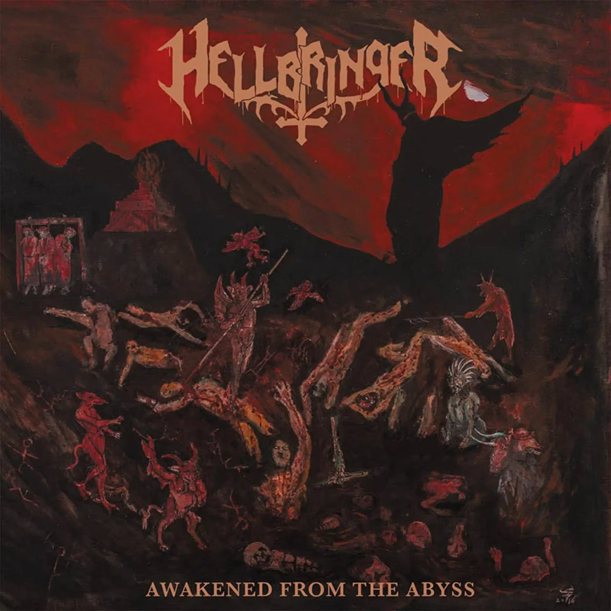 HELLBRINGER · Awakened From The Abyss | SPLATTER LP · Bild 1 HELLBRINGER · Awakened From The Abyss | SPLATTER LP (Thrash Metal Vinyl) · Bild 1