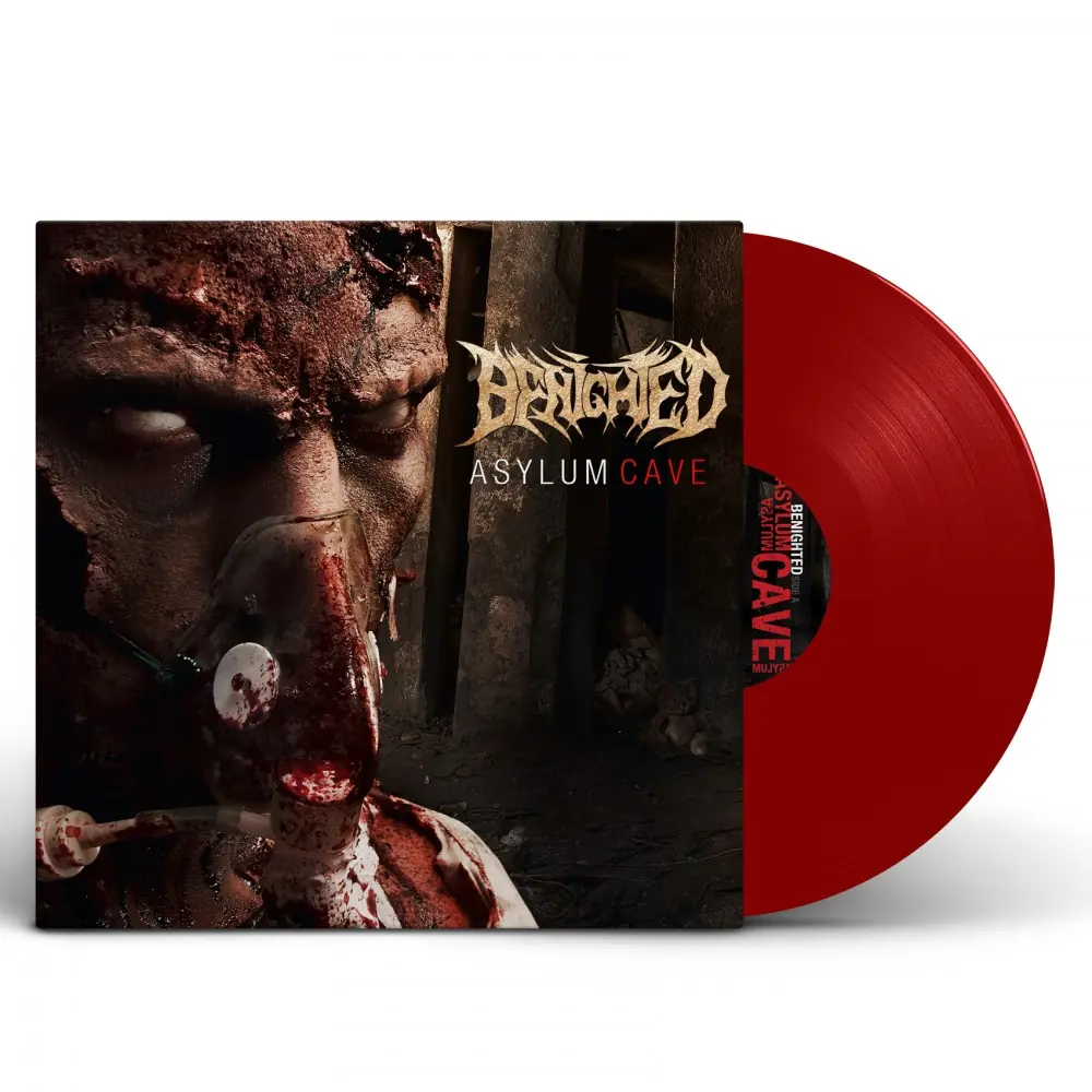 BENIGHTED - Asylum Cave · TRANSPARENT RED LP BENIGHTED - Asylum Cave · TRANSPARENT RED LP (Death Metal Vinyl)