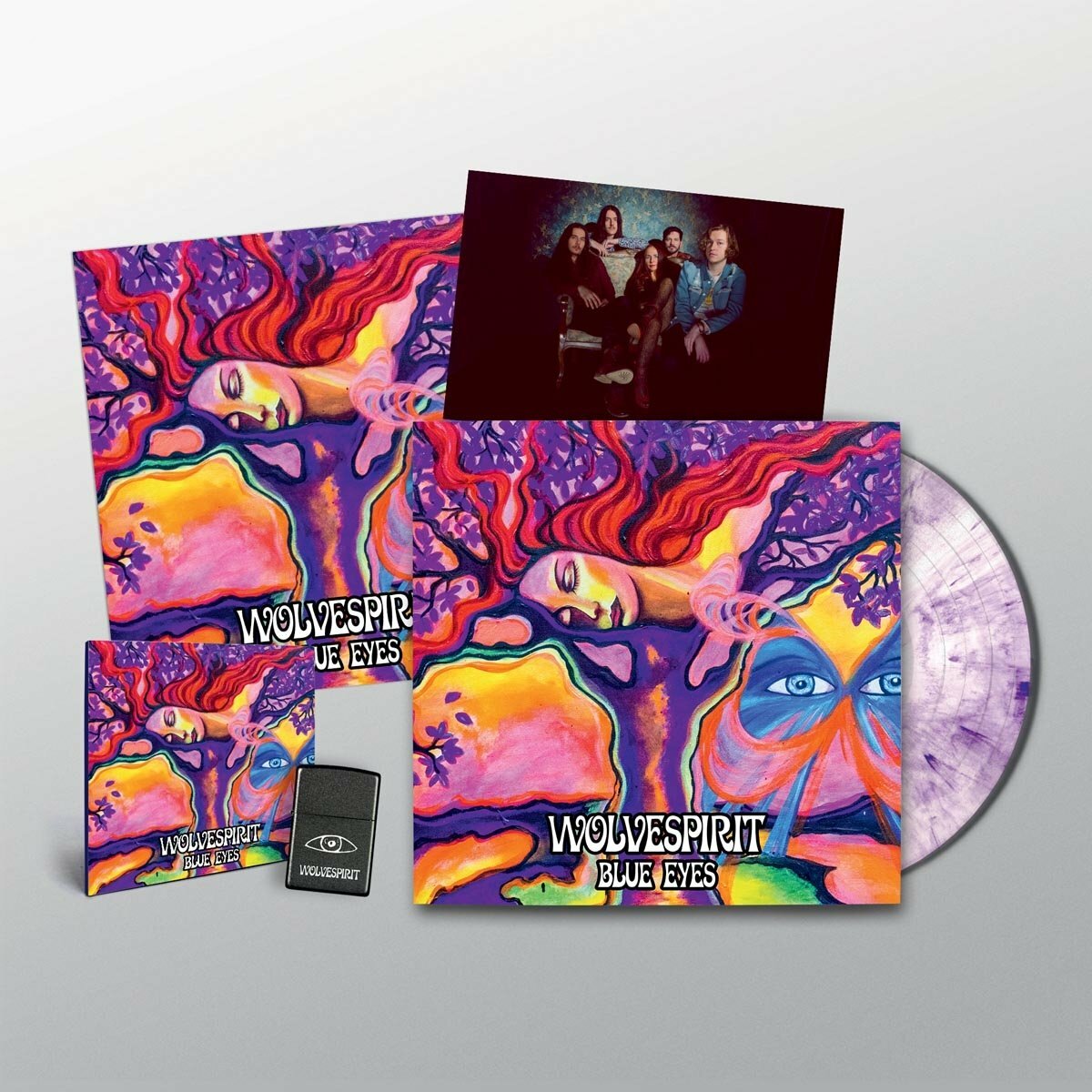 WOLVESPIRIT · Blue Eyes | PURPLE/WHITE MARBLED WOLVESPIRIT · Blue Eyes | PURPLE/WHITE MARBLED (Blues Rock Vinyl)