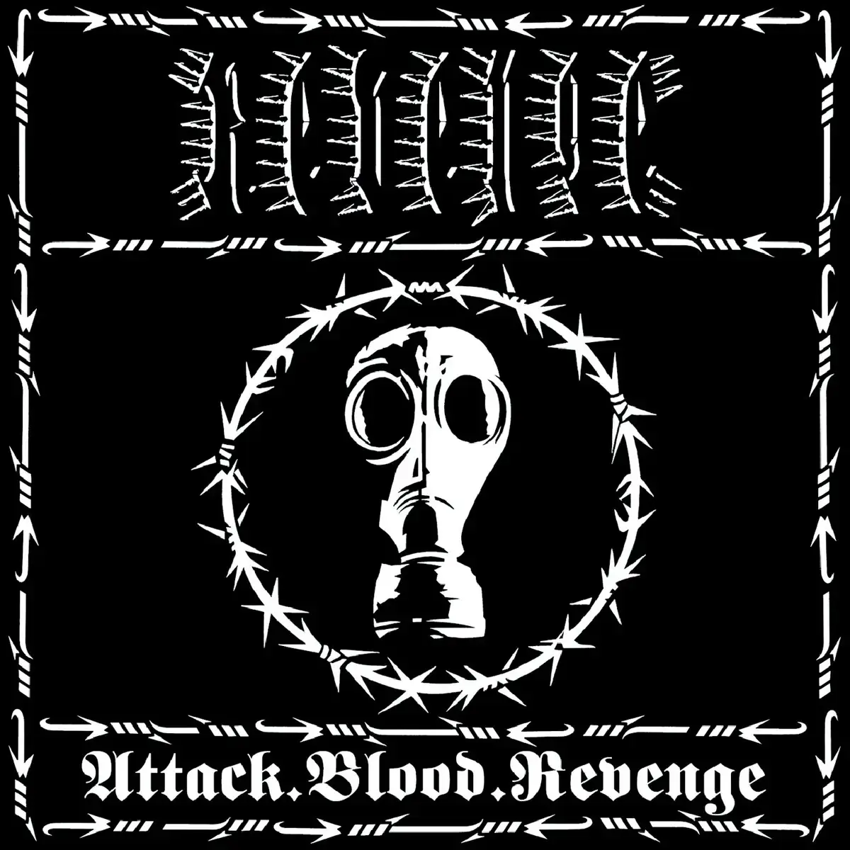REVENGE - Attack.Blood.Revenge · WHITE/BLACK LP · Bild 1 REVENGE - Attack.Blood.Revenge · WHITE/BLACK LP (Black Metal Vinyl) · Bild 1