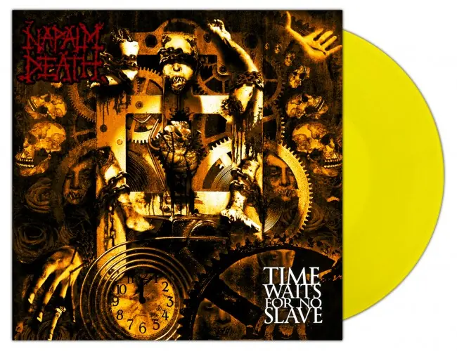 NAPALM DEATH - Time Waits For No Slave · YELLOW LP (Grindcore Vinyl)