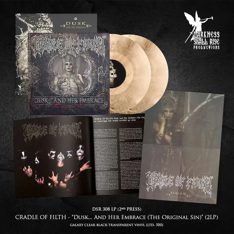 CRADLE OF FILTH - Dusk And Her Embrace (The Original Sin) · GALAXY CLEAR/BLACK 2LP CRADLE OF FILTH - Dusk And Her Embrace (The Original Sin) · GALAXY CLEAR/BLACK 2LP (Gothic Metal/Black Metal Vinyl)