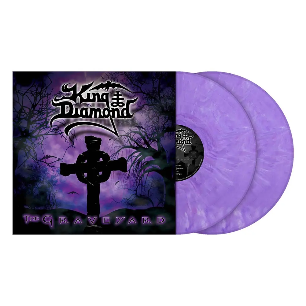 KING DIAMOND - The Graveyard · PURPLE RED WHITE MARBLED 2LP KING DIAMOND - The Graveyard · PURPLE RED WHITE MARBLED 2LP (Heavy Metal Vinyl)