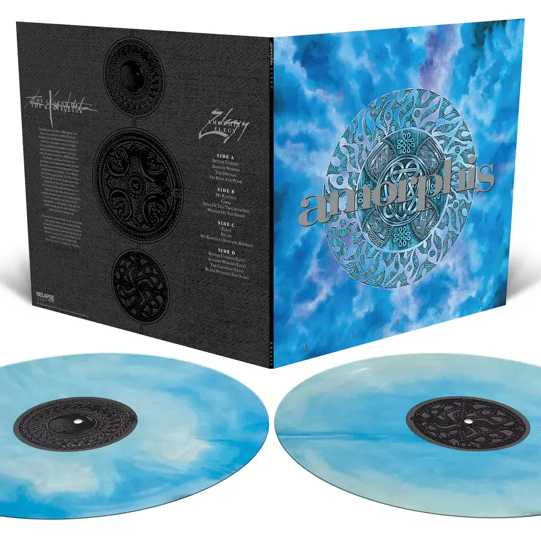 AMORPHIS - Elegy · CYAN BLUE/WHITE GALAXY DLP (Progressive Metal Vinyl)