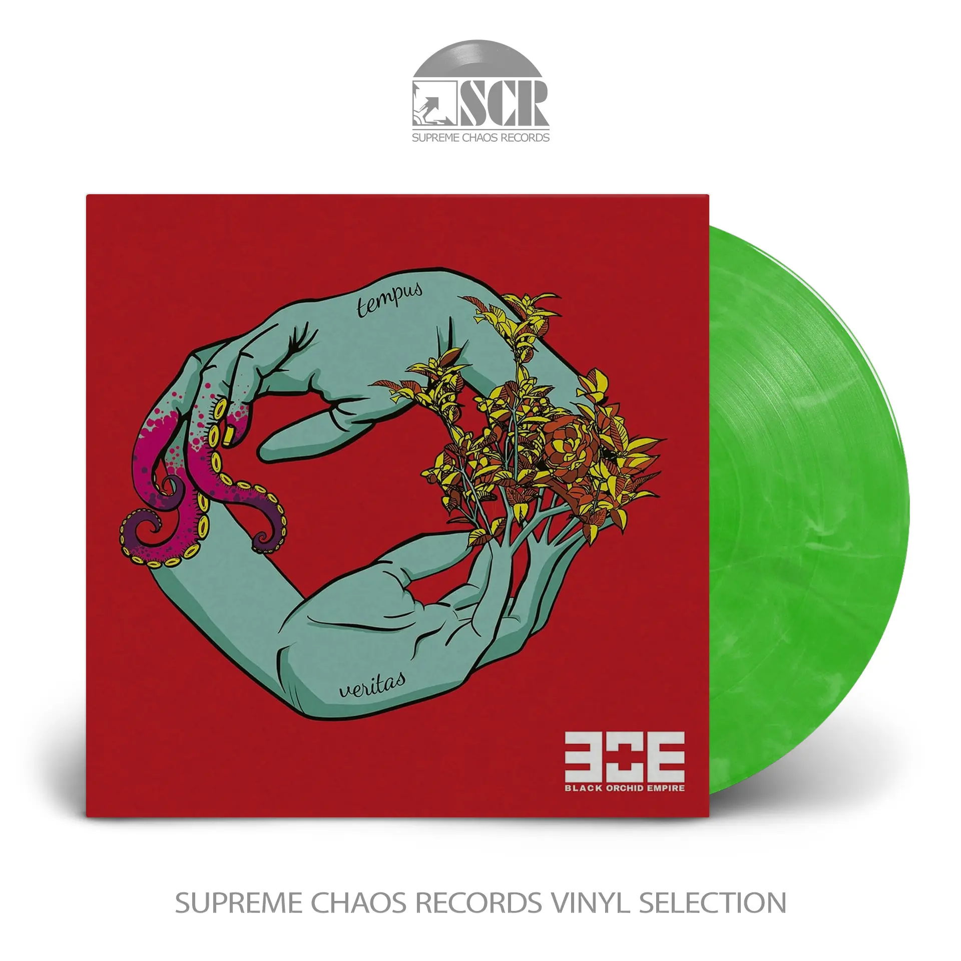 BLACK ORCHID EMPIRE · Tempus Veritas | TRANSPARENT GREEN/WHITE MARBLED LP (Progressive Metal Vinyl)