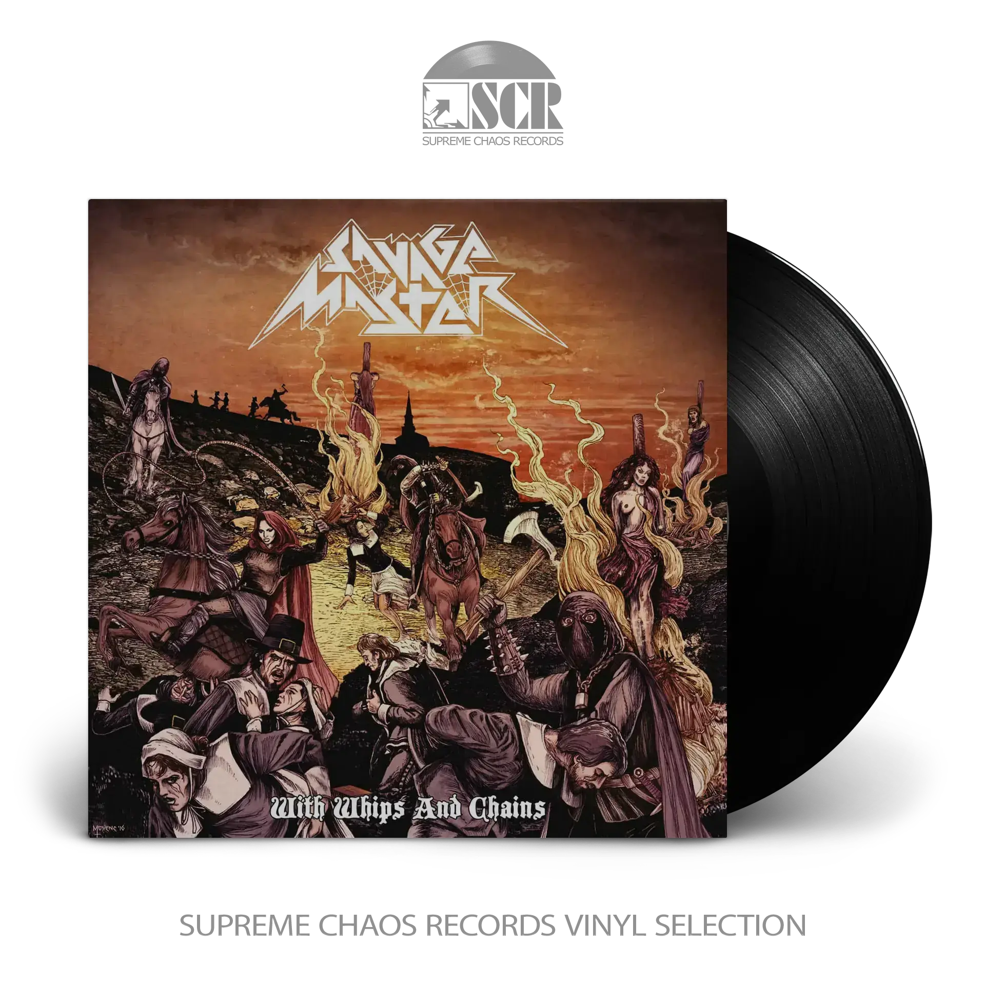 SAVAGE MASTER - With Whips And Chains · BLACK LP (Heavy Metal Vinyl)