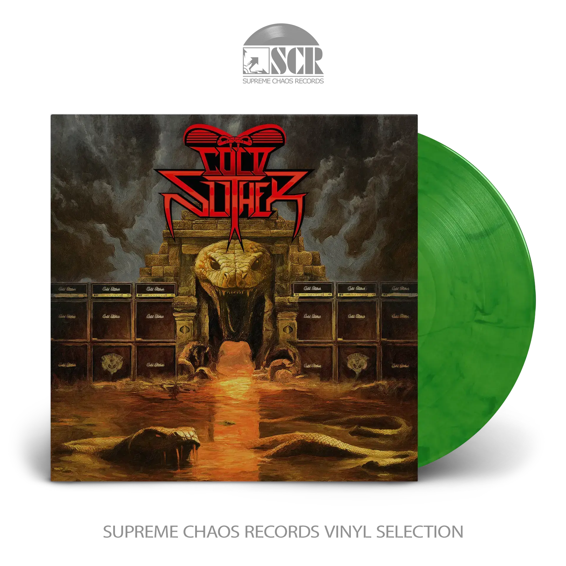 COLD SLITHER - Cold Slither · SWAMP GREEN MARBLED LP (Heavy Metal Vinyl)