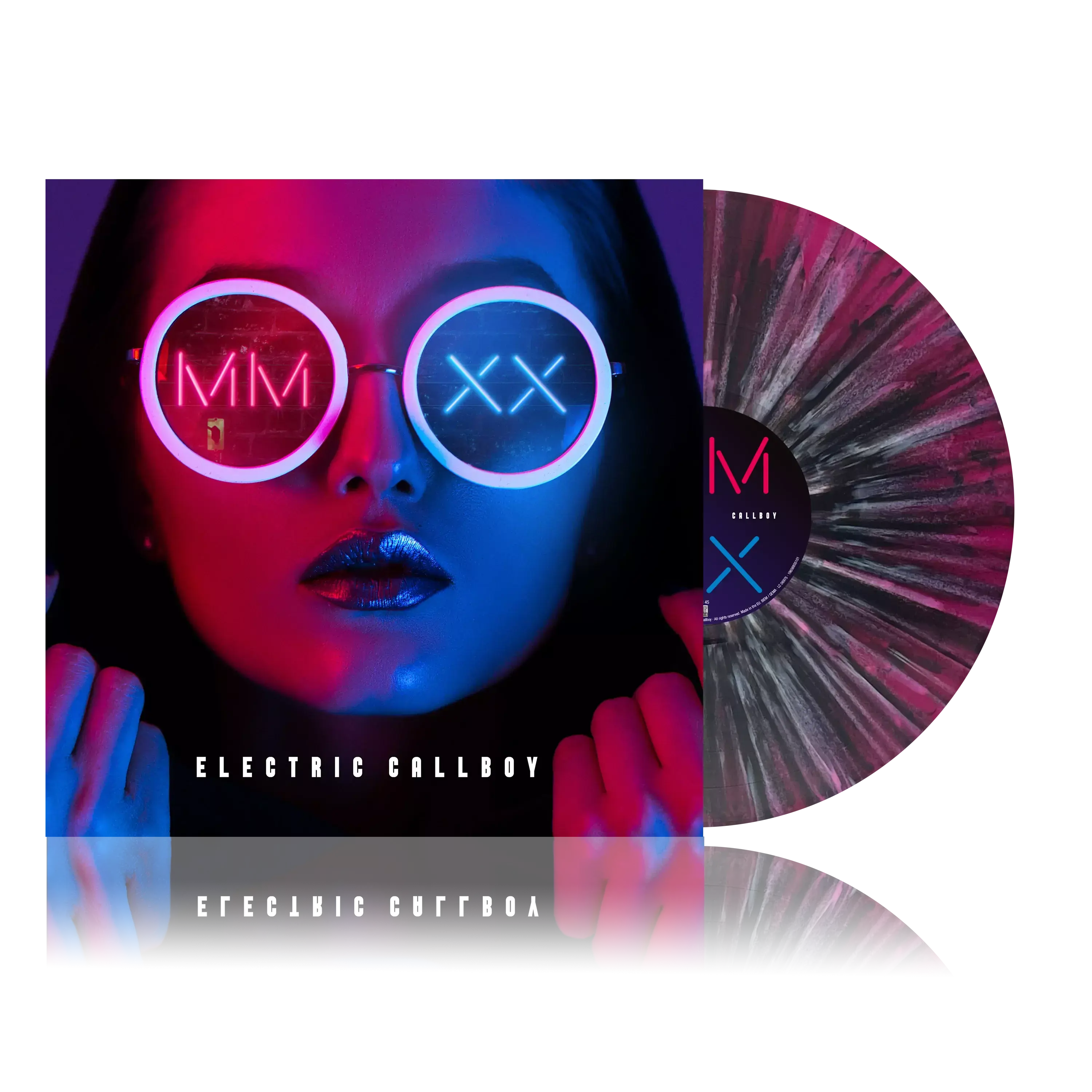 ELECTRIC CALLBOY - MMXX - EP (Re-issue 2023) · TRANSPARENT MAGENTA/WHITE SPLATTER LP (Trancecore Vinyl)