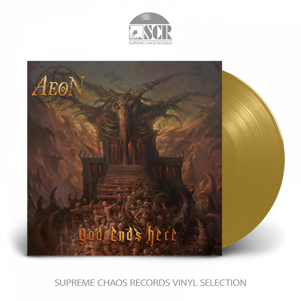 AEON - God Ends Here · GOLD LP AEON - God Ends Here · GOLD LP (Death Metal Vinyl)