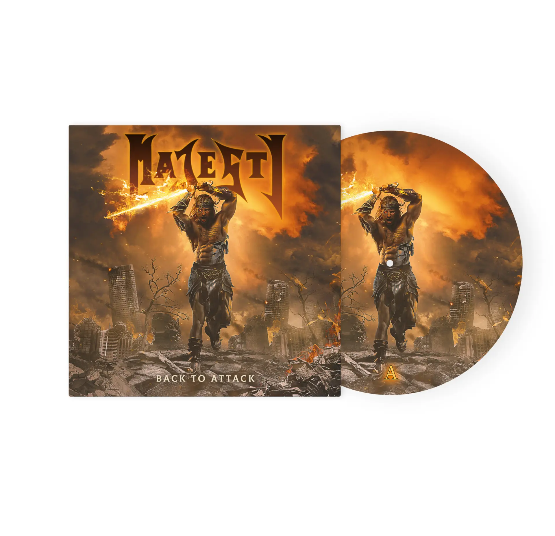 MAJESTY · Back To Attack | PICTURE LP MAJESTY · Back To Attack | PICTURE LP (Heavy Metal Vinyl)