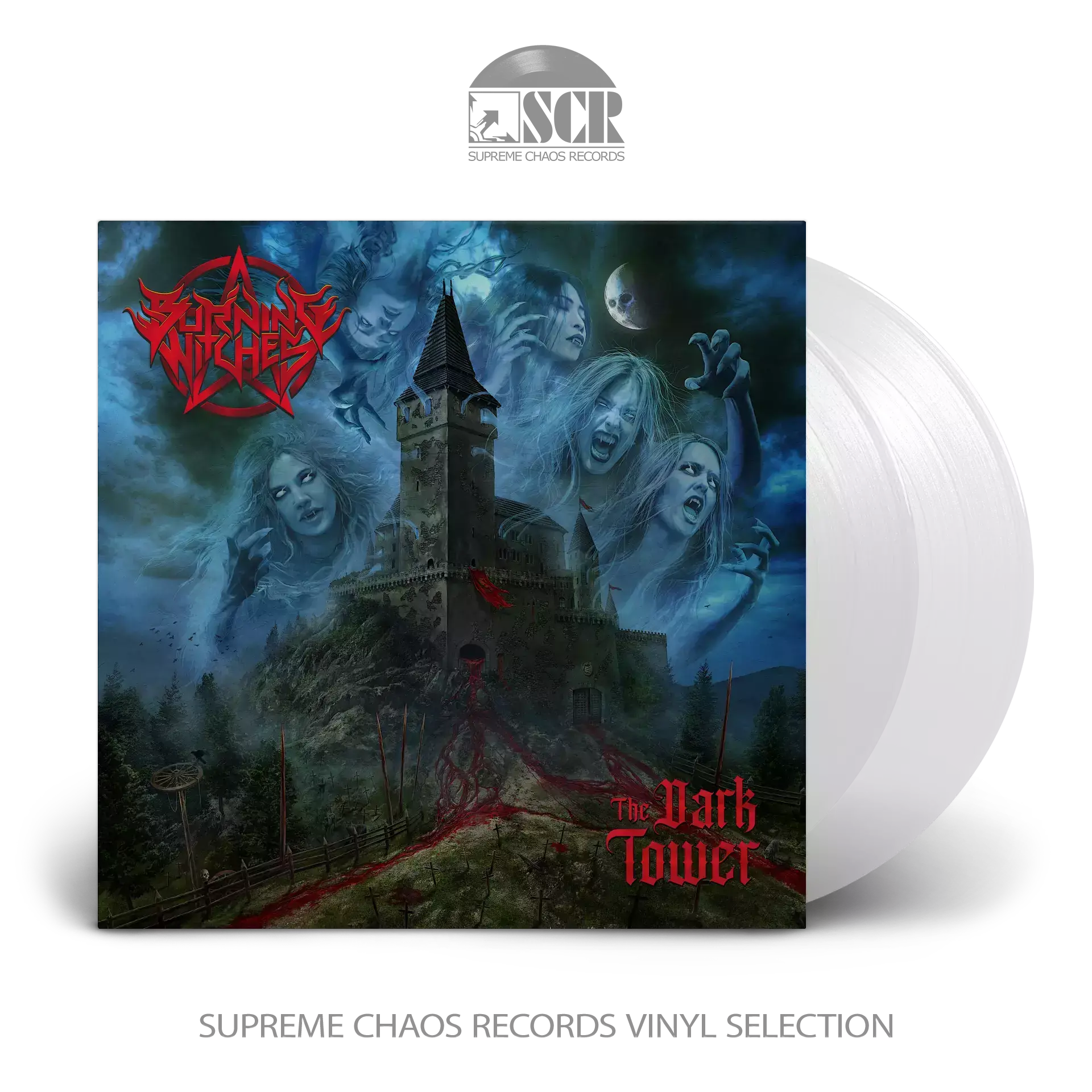 BURNING WITCHES - The Dark Tower [CRYSTAL CLEAR] · 2LP (Power Metal Vinyl)