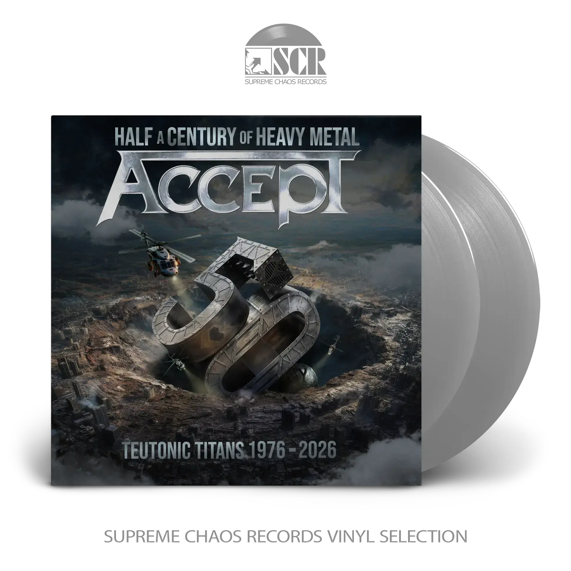 ACCEPT · Teutonic Titans 1976-2026 | SILVER 2LP (Heavy Metal Vinyl)