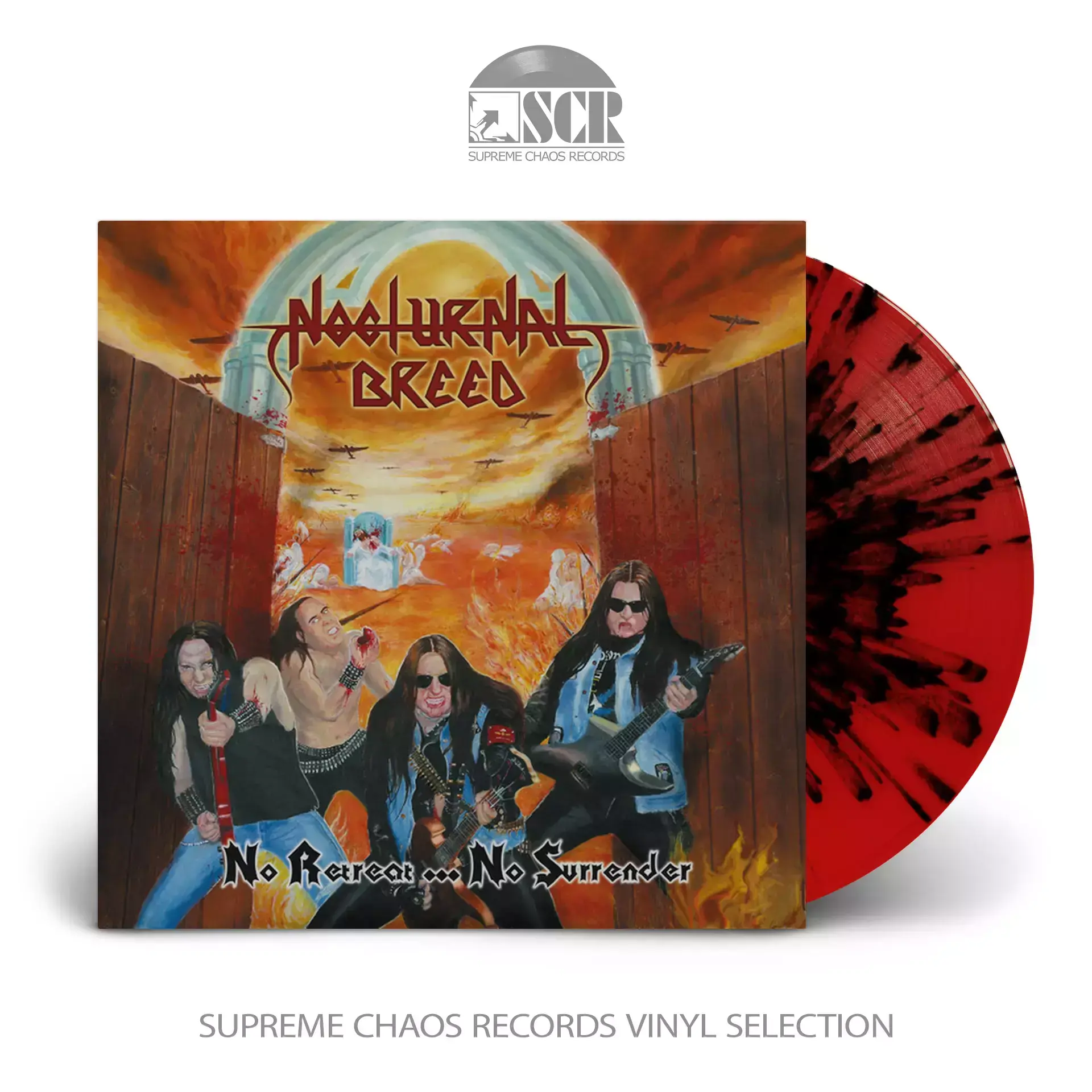 NOCTURNAL BREED - No Retreat... No Surrender · RED/BLACK LP NOCTURNAL BREED - No Retreat... No Surrender · RED/BLACK LP (Thrash Metal Vinyl)