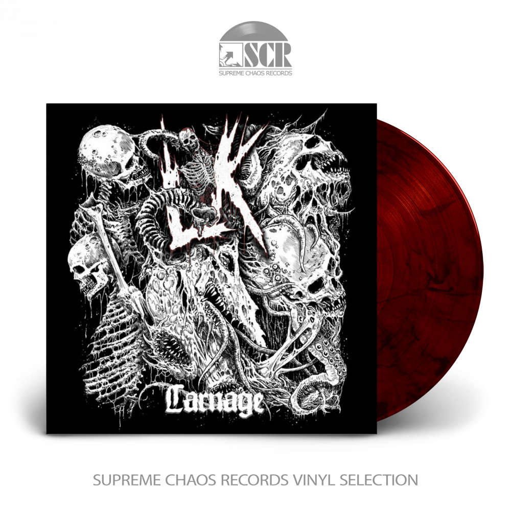 LIK · Carnage | RED/BLACK LP (Death Metal Vinyl)