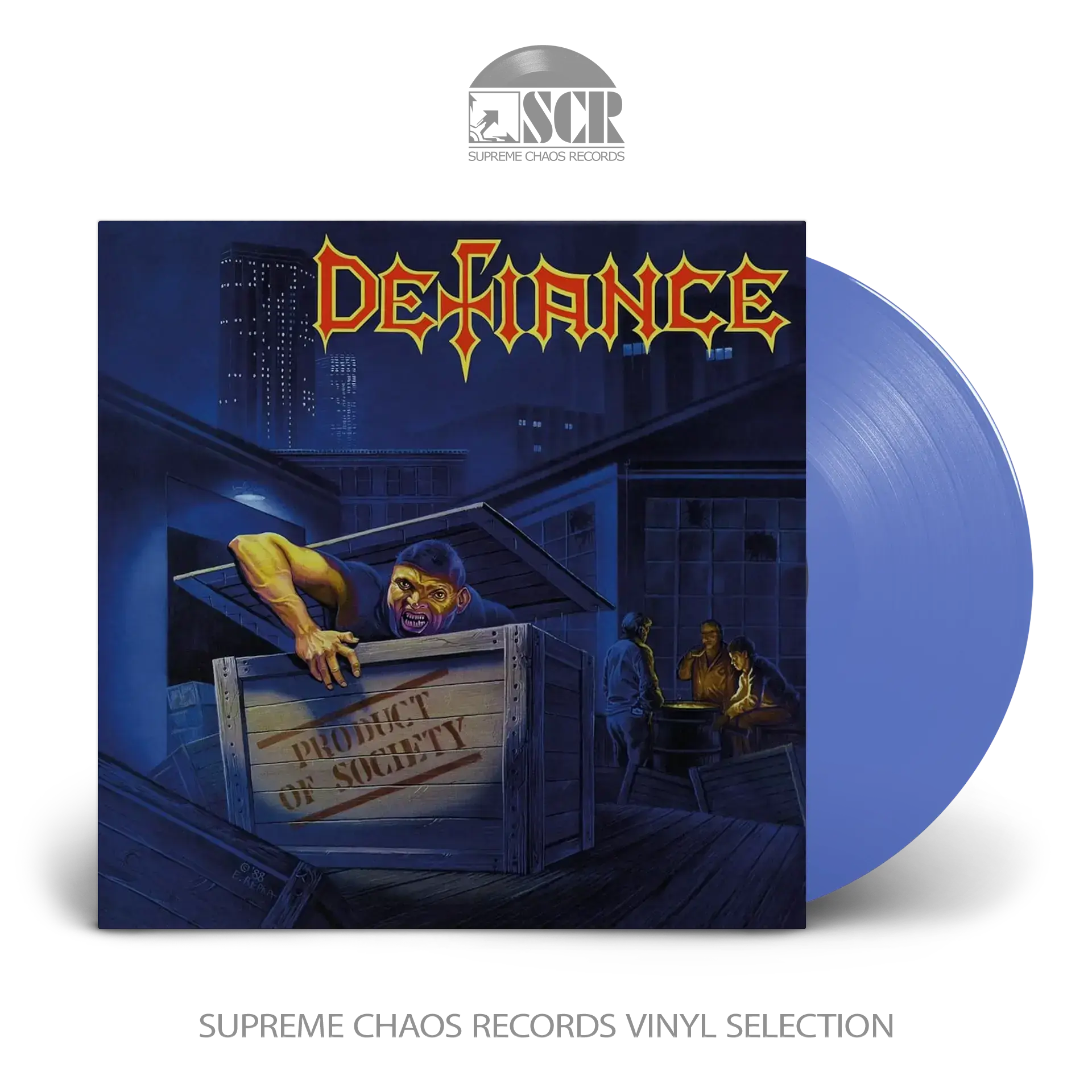 DEFIANCE · Product Of Society | TRANSLUCENT BLUE LP DEFIANCE · Product Of Society | TRANSLUCENT BLUE LP (Thrash Metal Vinyl)