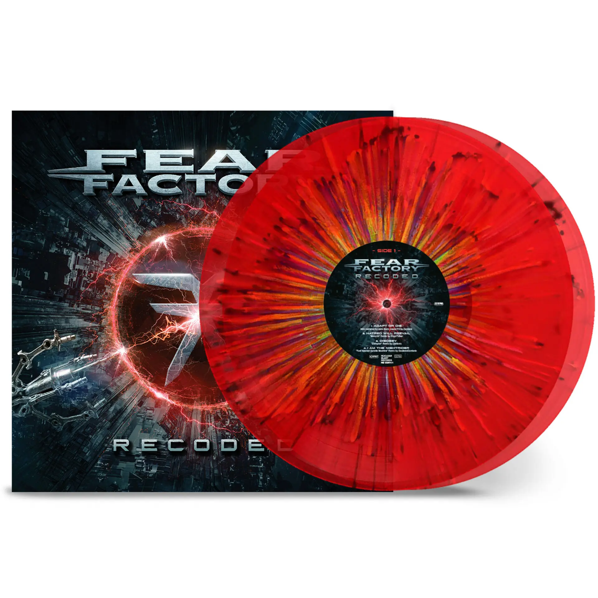 FEAR FACTORY - Recoded · TRANSPARENT RED RAINBOW SPLATTER DLP FEAR FACTORY - Recoded · TRANSPARENT RED RAINBOW SPLATTER DLP (Heavy Metal Vinyl)