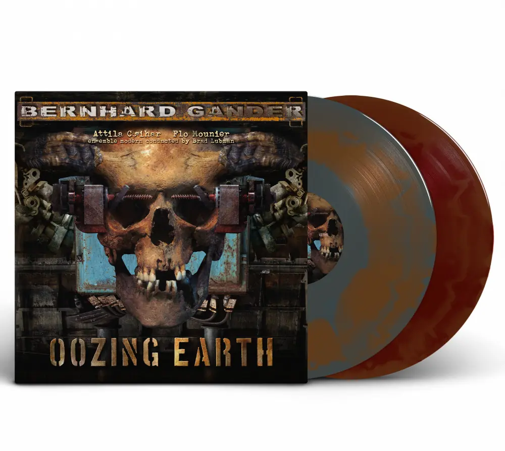 BERNHARD GANDER - Oozing Earth · SEA BLUE/BROWN/OXBLOOD 2LP (Classical Music/Industrial Vinyl)