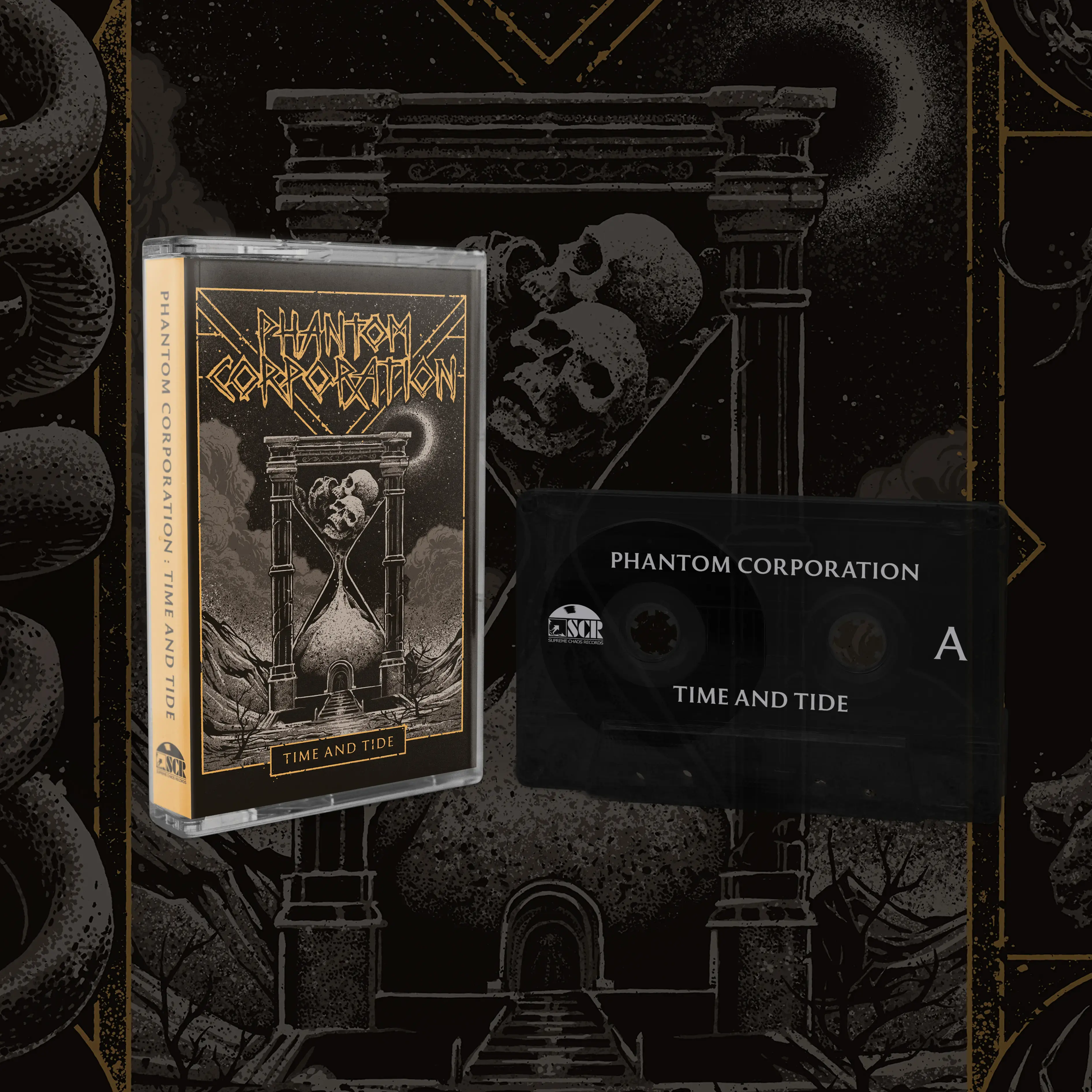 PHANTOM CORPORATION · Time And Tide | BLACK TRANSPARENT TAPE · Bild 2 PHANTOM CORPORATION · Time And Tide | BLACK TRANSPARENT TAPE (Thrash Metal/D-Beat/Death Metal Tapes) · Bild 2