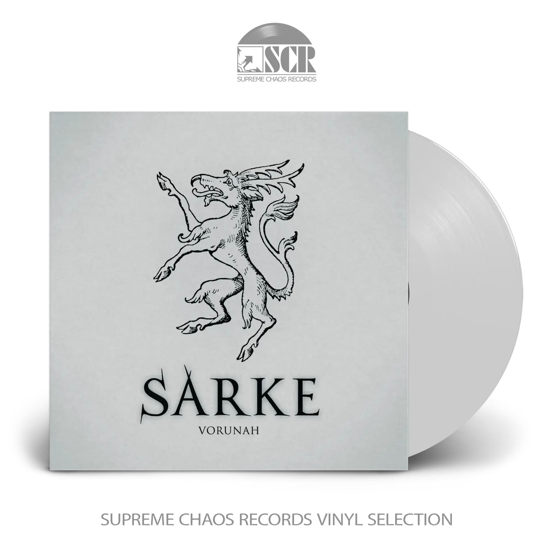 SARKE · Vorunah | WHITE LP SARKE · Vorunah | WHITE LP (Black Metal Vinyl)