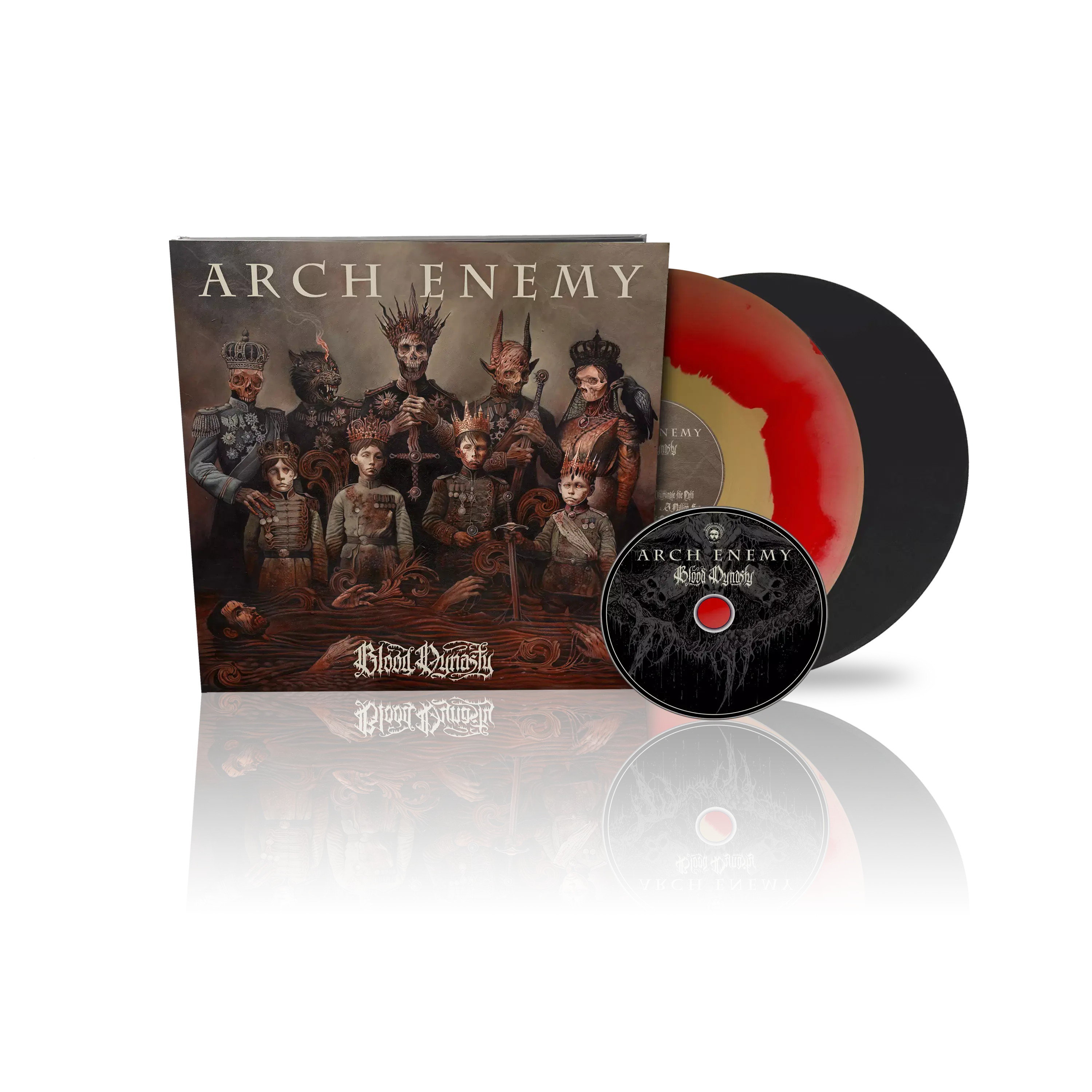 ARCH ENEMY · Blood Dynasty | RED/GOLDEN DLP+BONUS LP+CD ARTBOOK ARCH ENEMY · Blood Dynasty | RED/GOLDEN DLP+BONUS LP+CD ARTBOOK (Melodic Death Metal Vinyl)