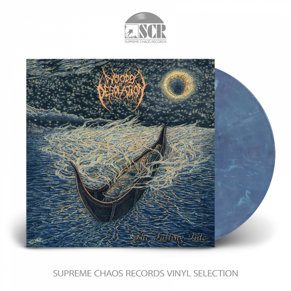 WOODS OF DESOLATION - The Falling Tide · BLUE/WHITE/BLACK LP (Black Metal Vinyl)