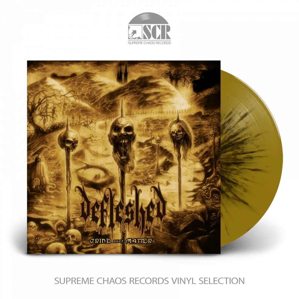 DEFLESHED - Grind Over Matter · GOLD/BLACK LP DEFLESHED - Grind Over Matter · GOLD/BLACK LP (Death Metal Vinyl)