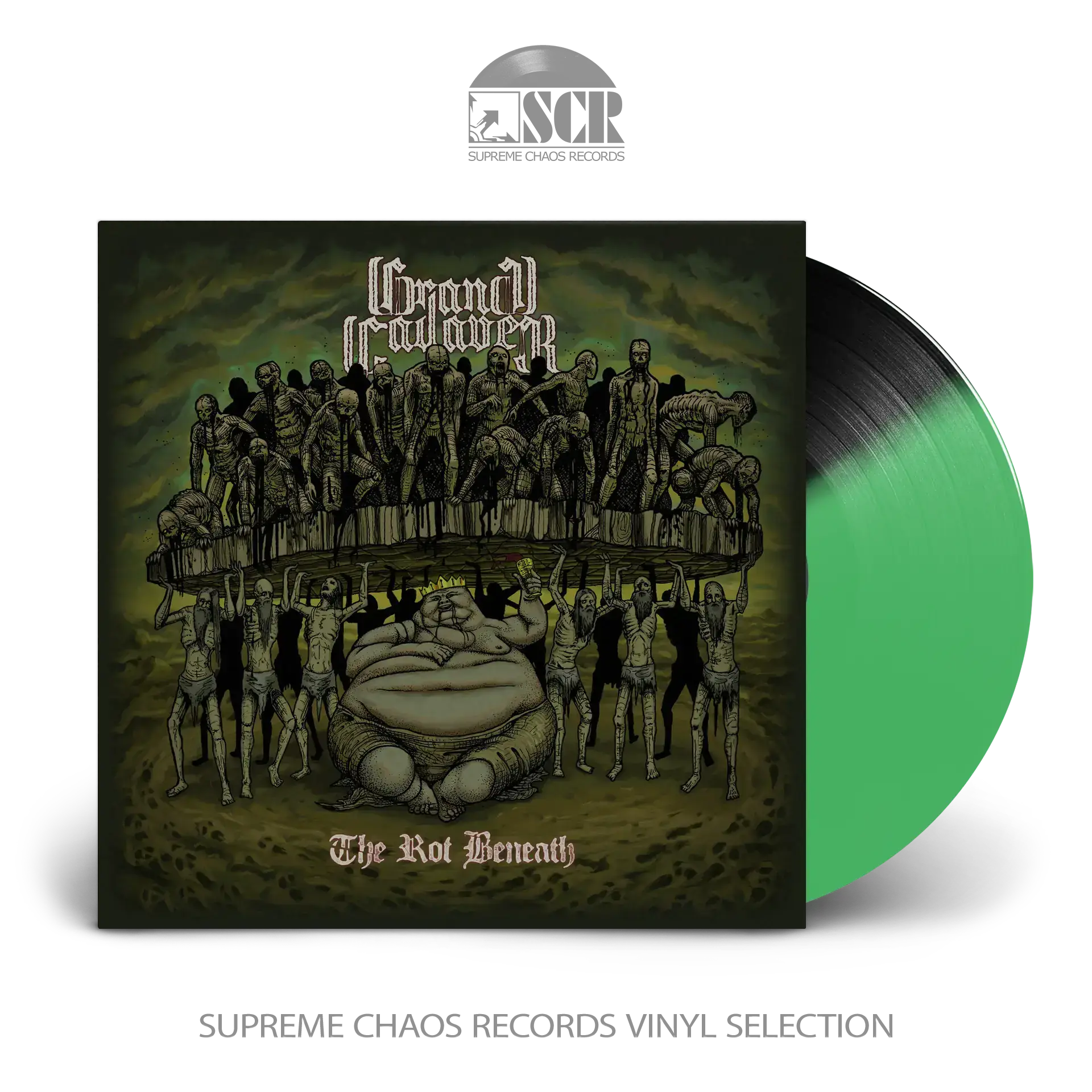 GRAND CADAVER - The Rot Beneath · GREEN/BLACK LP GRAND CADAVER - The Rot Beneath · GREEN/BLACK LP (Death Metal/Melodic Death Metal Vinyl)