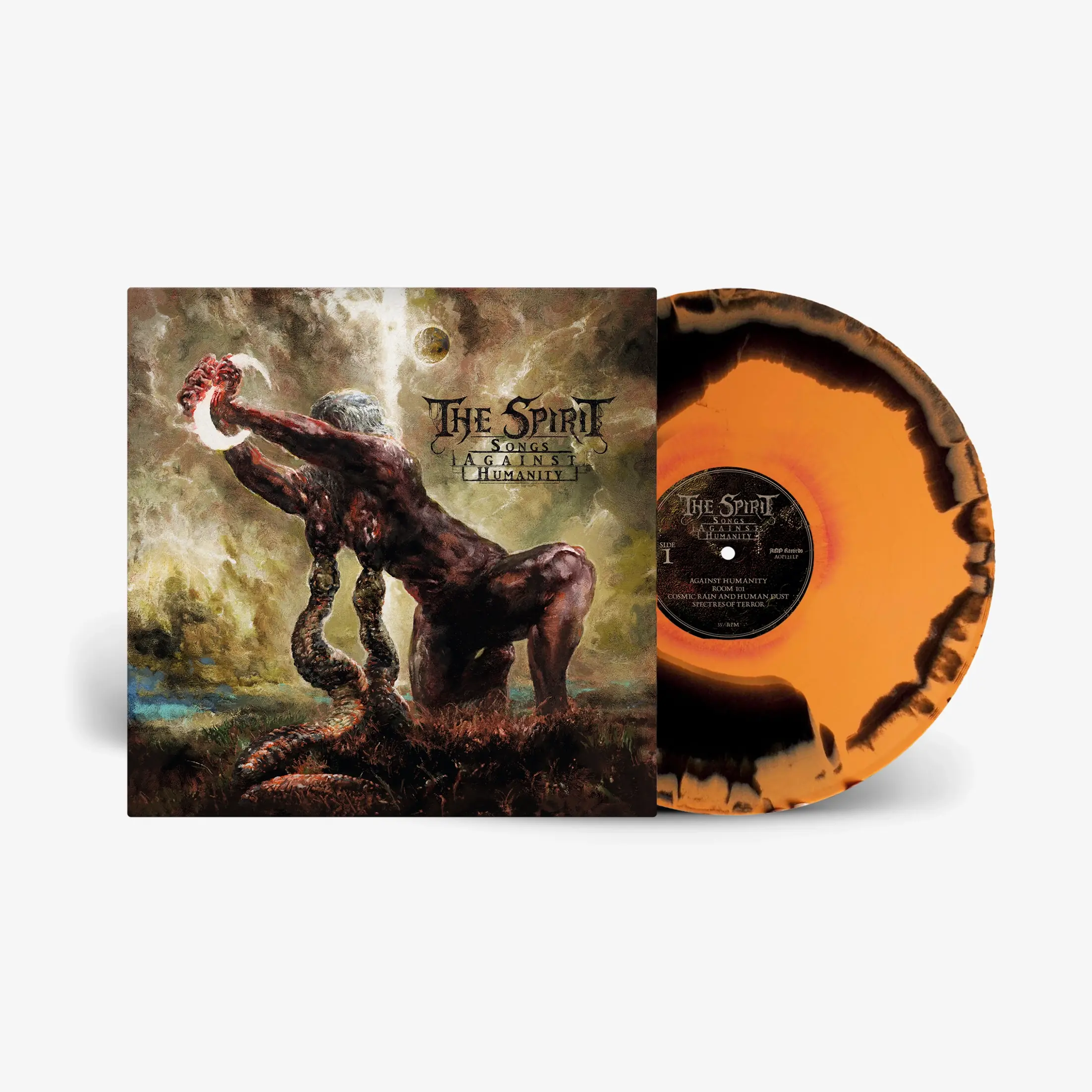 THE SPIRIT - Songs Against Humanity · ORANGE/BLACK MARBLED LP (Melodic Death Metal Vinyl)