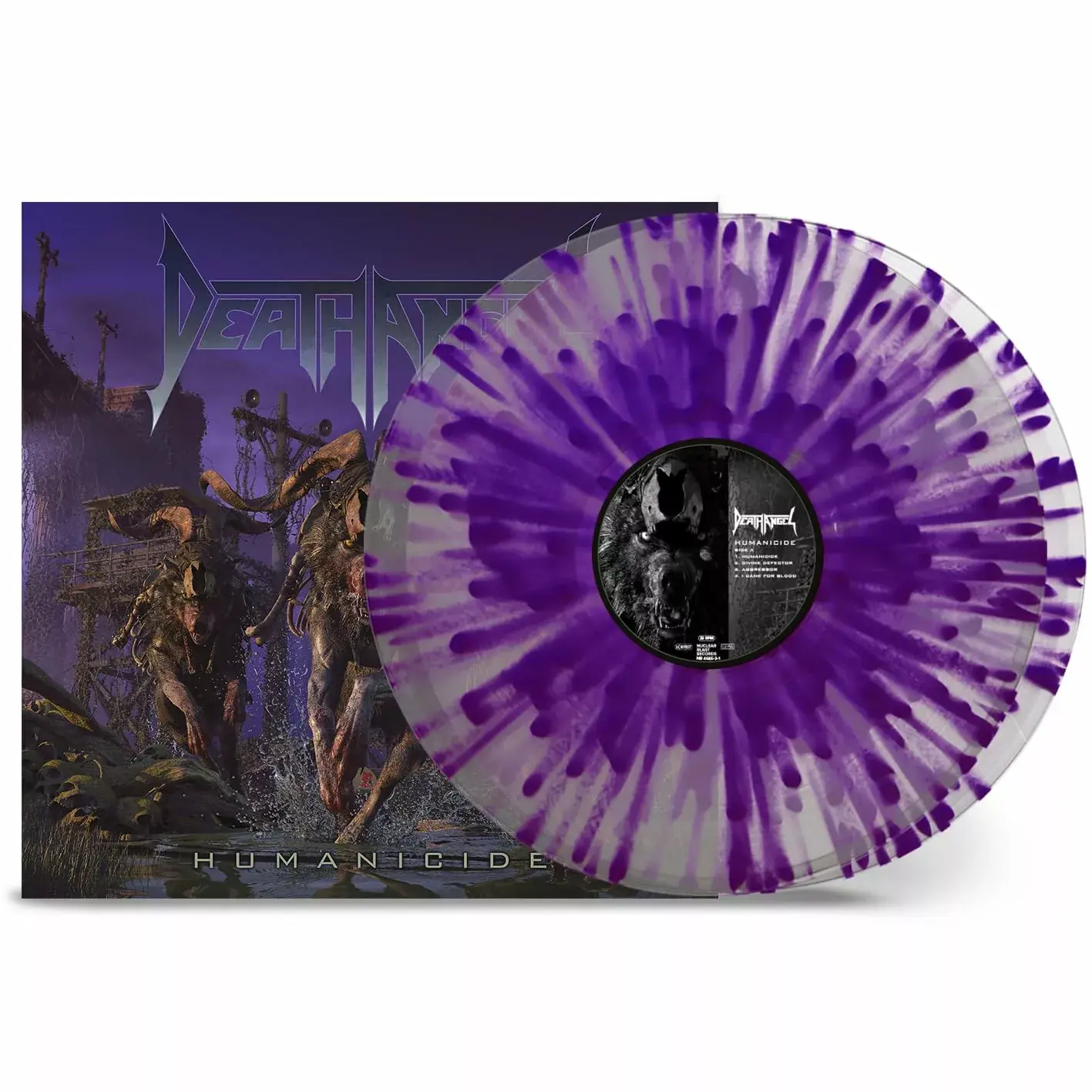 DEATH ANGEL · Humanicide | CLEAR/PURPLE SPLATTER DLP DEATH ANGEL · Humanicide | CLEAR/PURPLE SPLATTER DLP (Thrash Metal Vinyl)