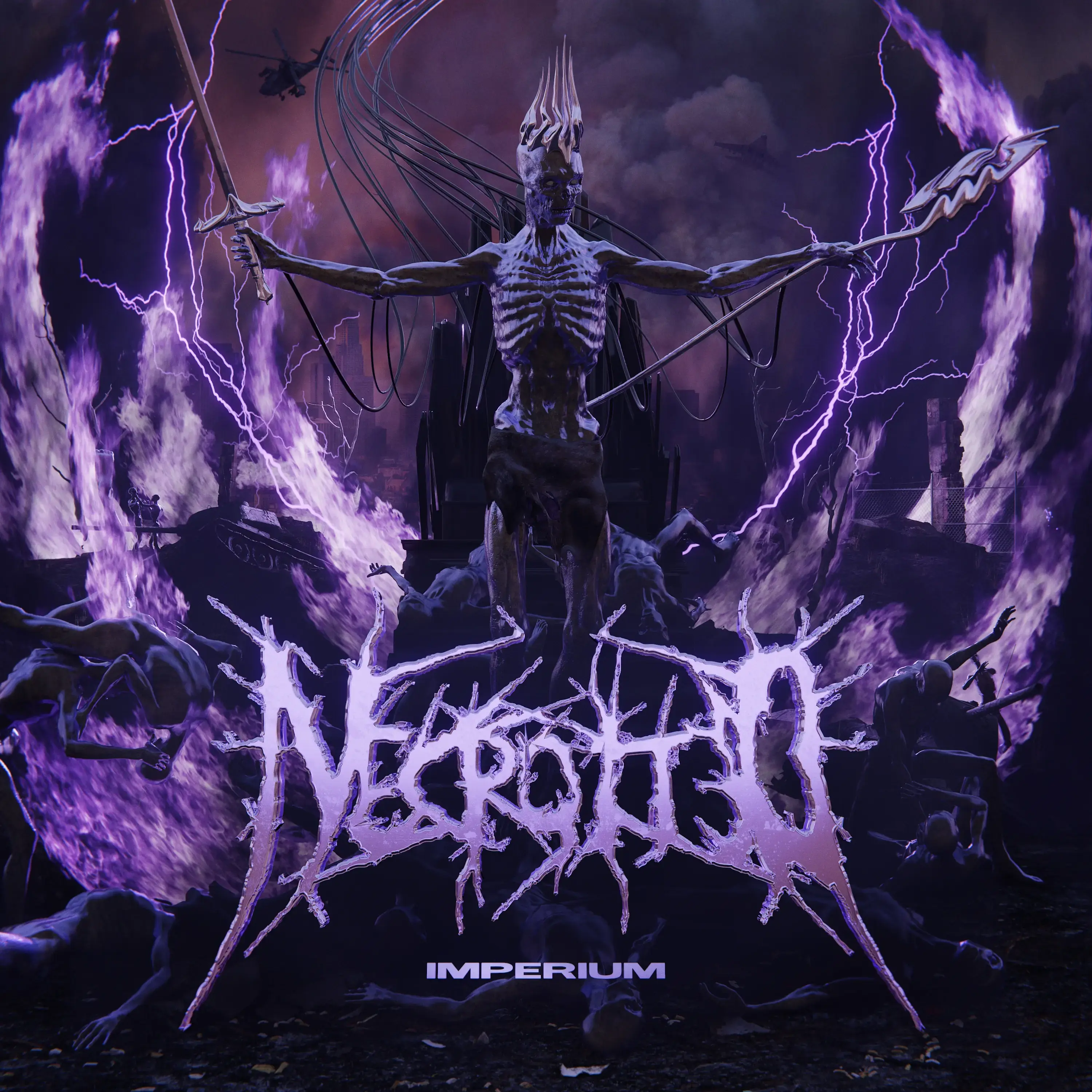 NECROTTED · Imperium | PURPLE/WHITE MARBLED LP · Bild 1 NECROTTED · Imperium | PURPLE/WHITE MARBLED LP (Death Metal Vinyl) · Bild 1