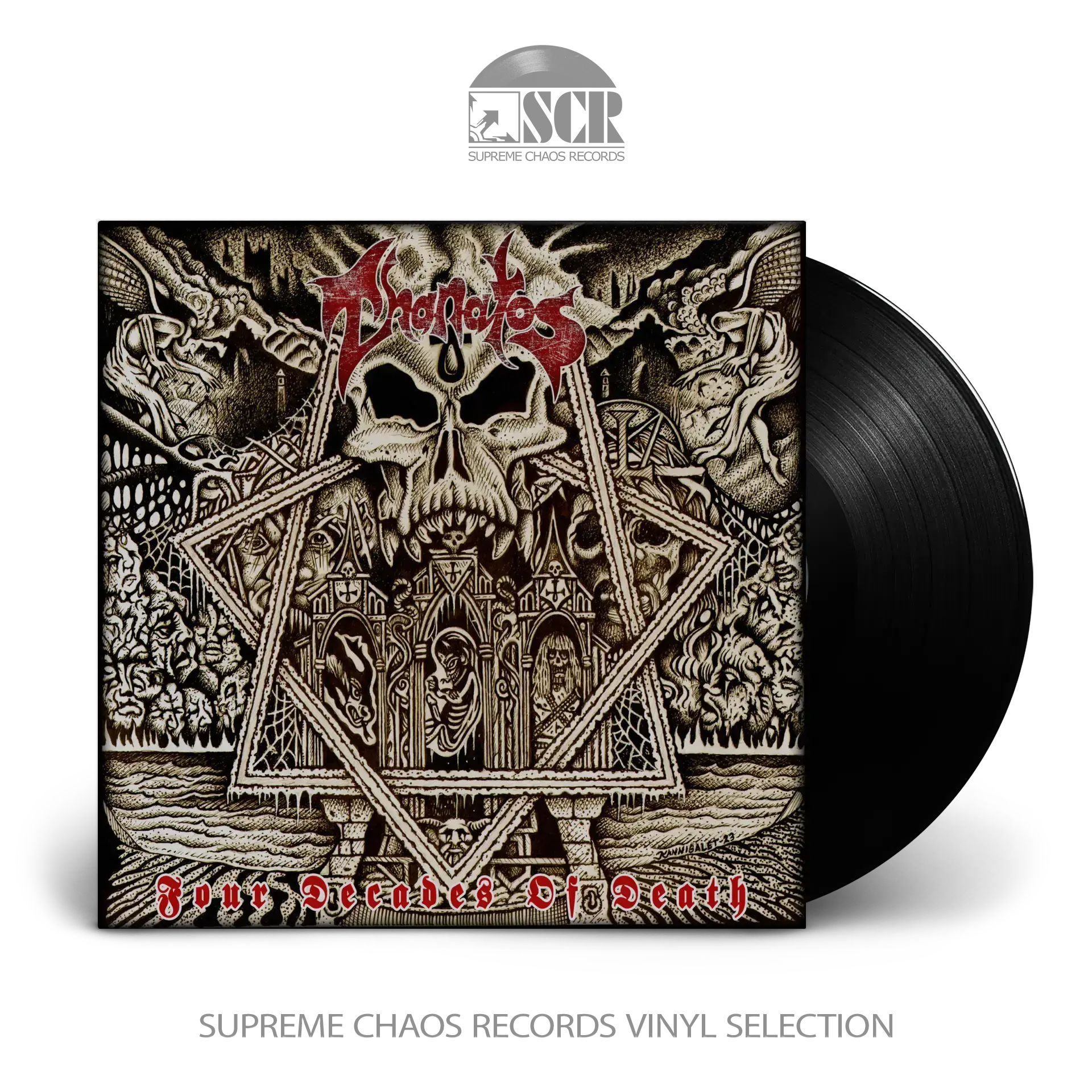THANATOS - Four Decades Of Death · BLACK LP+DVD (Death Metal Vinyl)