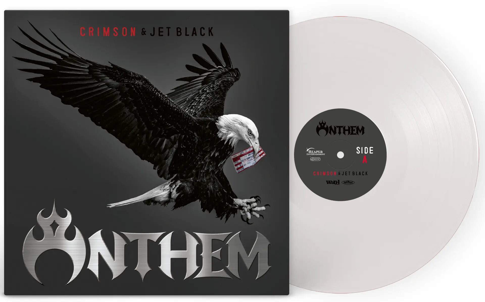 ANTHEM - Crimson & Jet Black · WHITE LP
