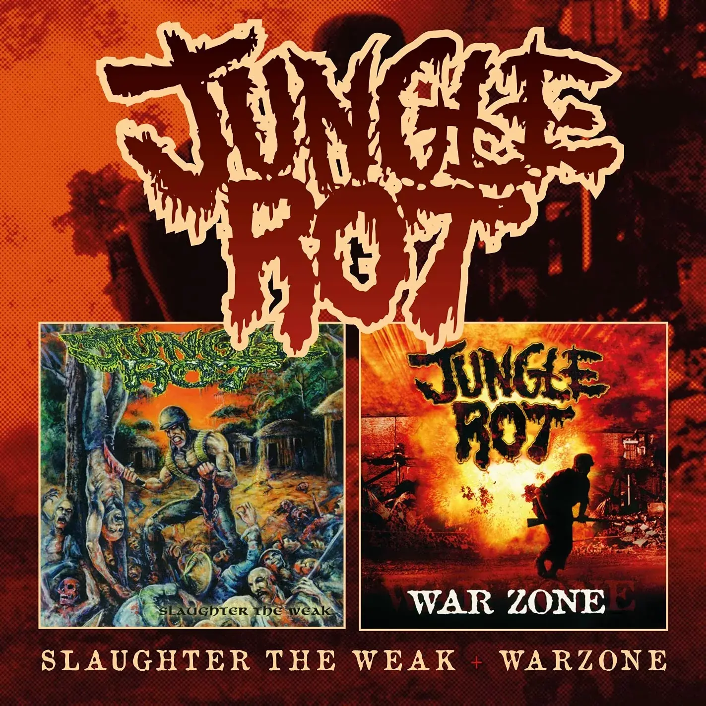 JUNGLE ROT - Slaughter The Weak / Warzone · 2CD JUNGLE ROT - Slaughter The Weak / Warzone · 2CD (Death Metal CDs)