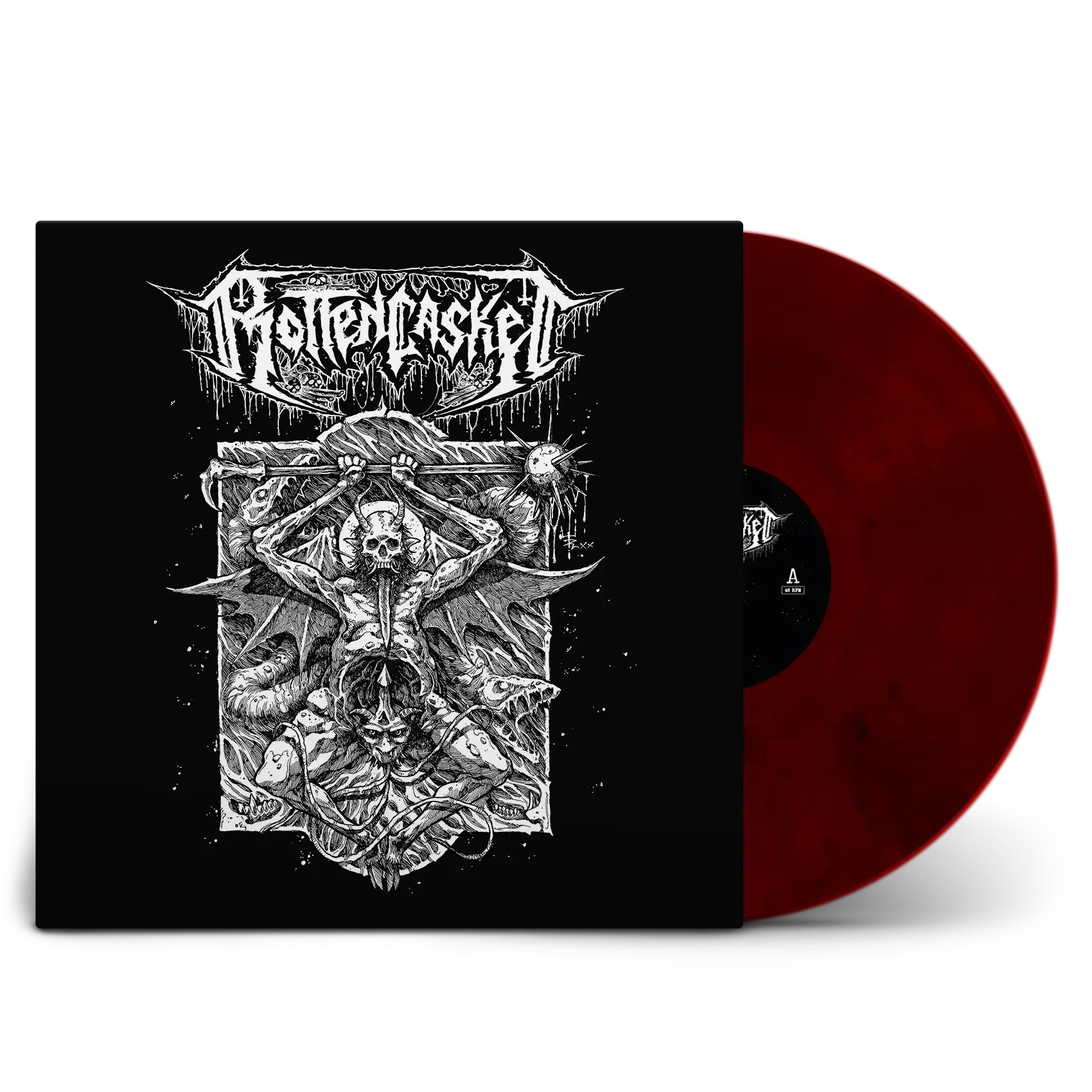 Rotten Casket · First Nail in the Casket (Re-Release) | RED/BLACK LP