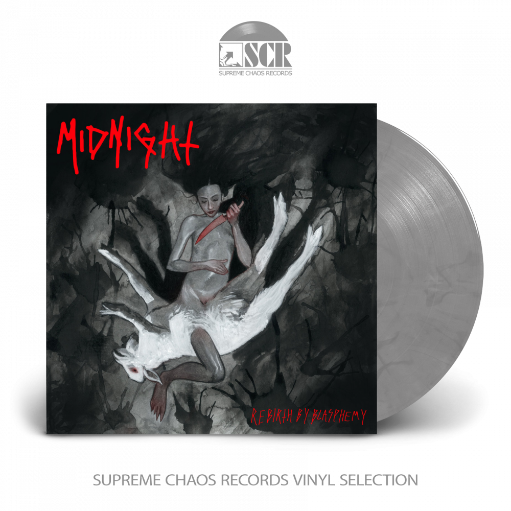 MIDNIGHT - Rebirth By Blasphemy · GREY LP (Heavy Metal Vinyl)