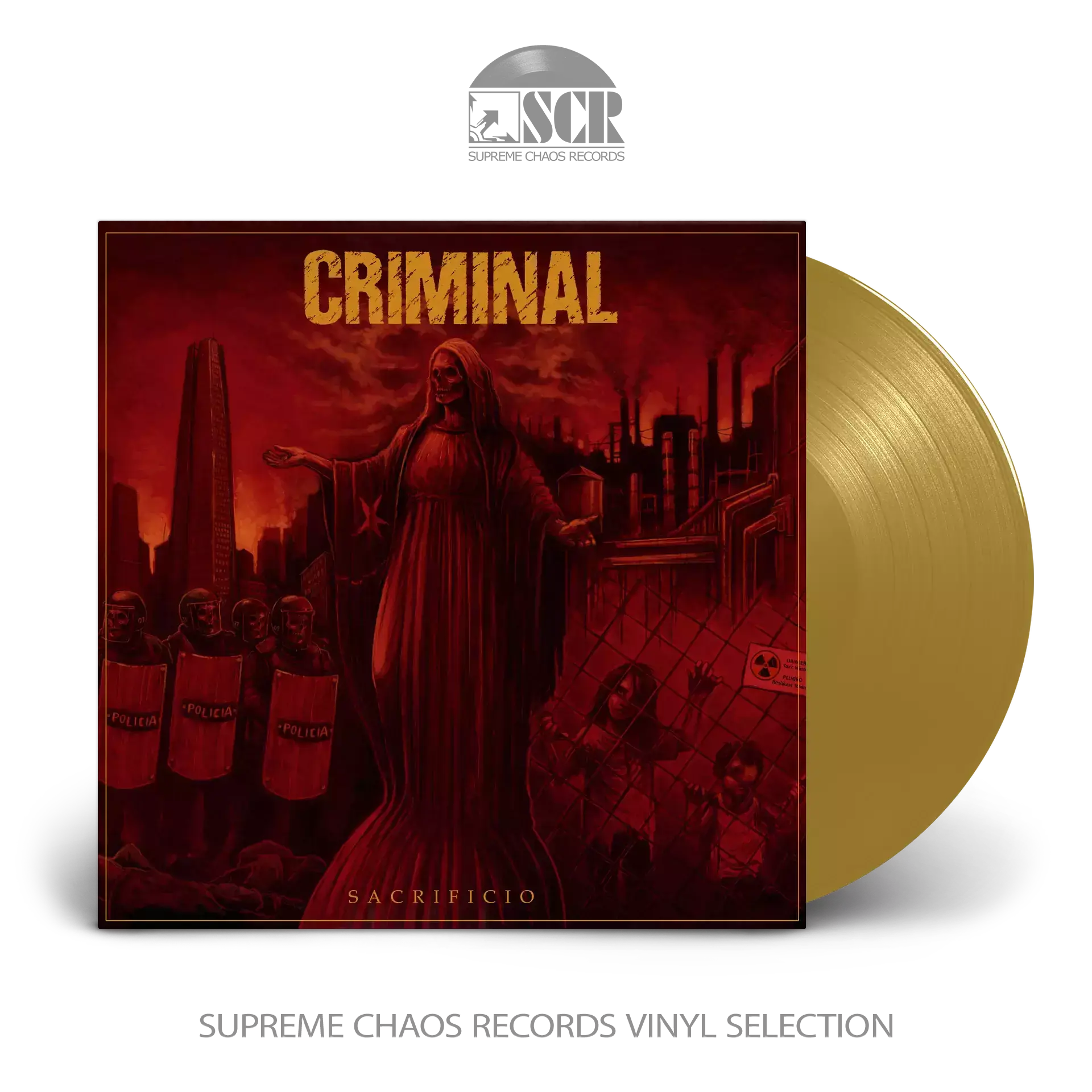 CRIMINAL · Sacrificio | GOLD LP CRIMINAL · Sacrificio | GOLD LP (Thrash Metal Vinyl)